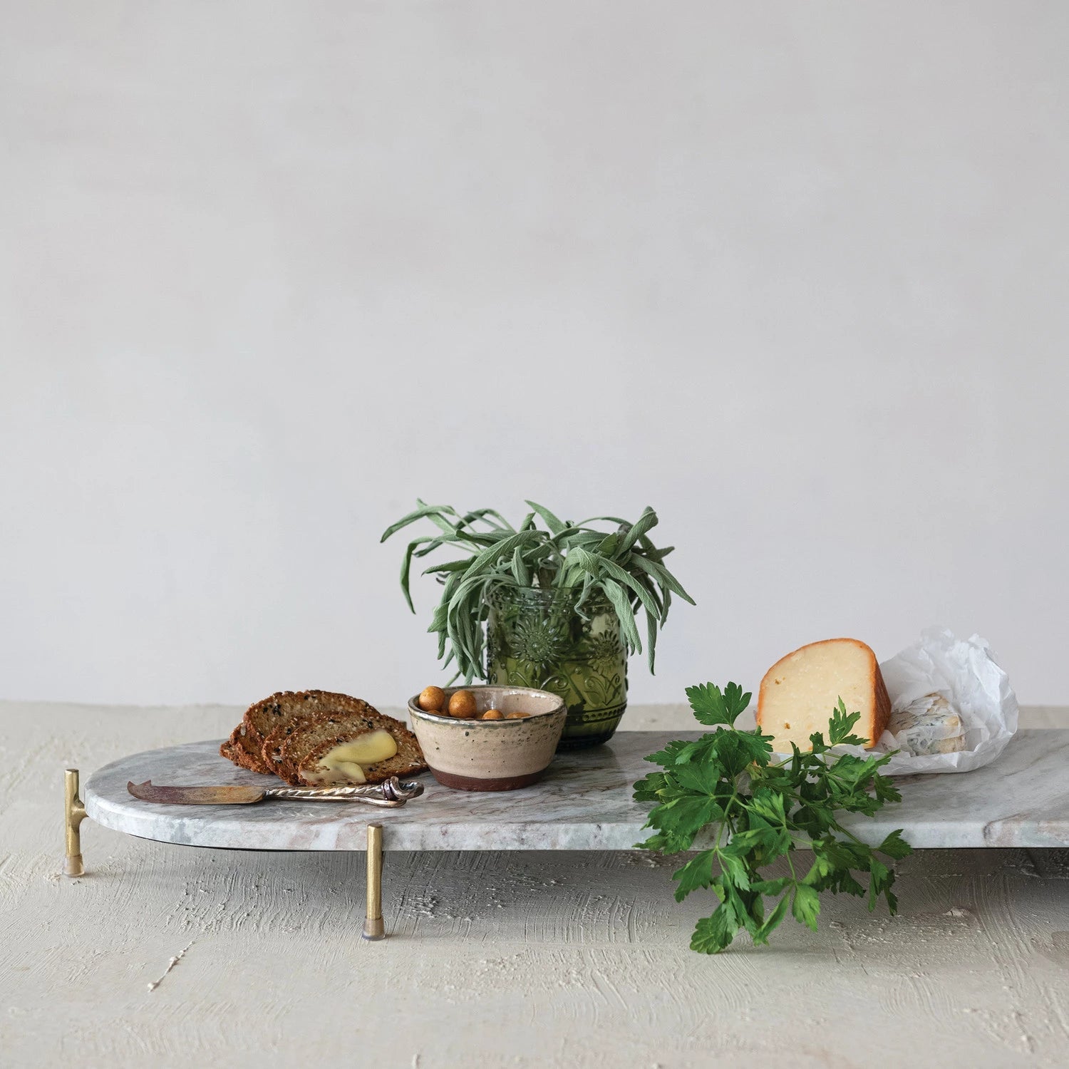 Oval Decorative Marble Tray - Box Turtle