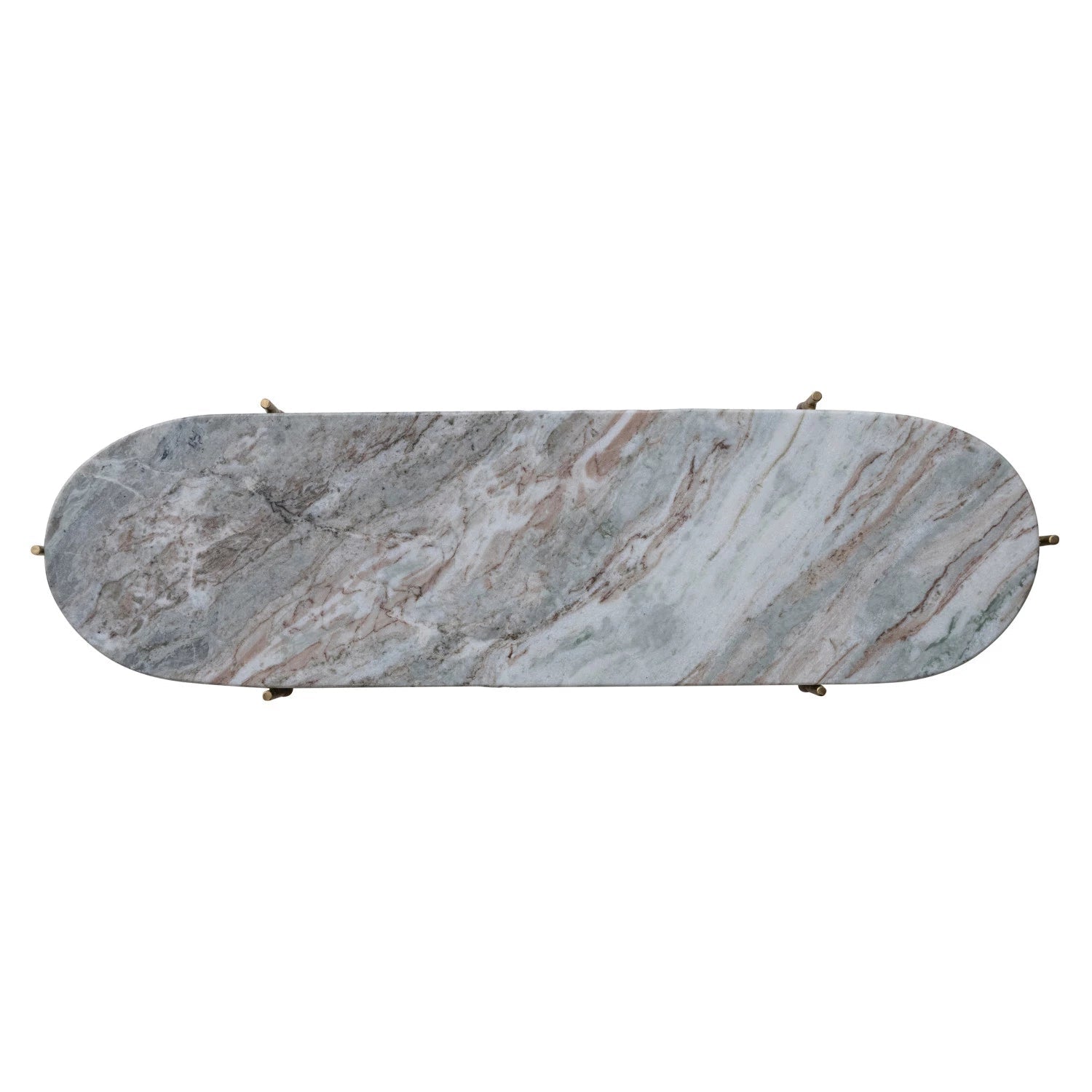 Oval Decorative Marble Tray - Box Turtle