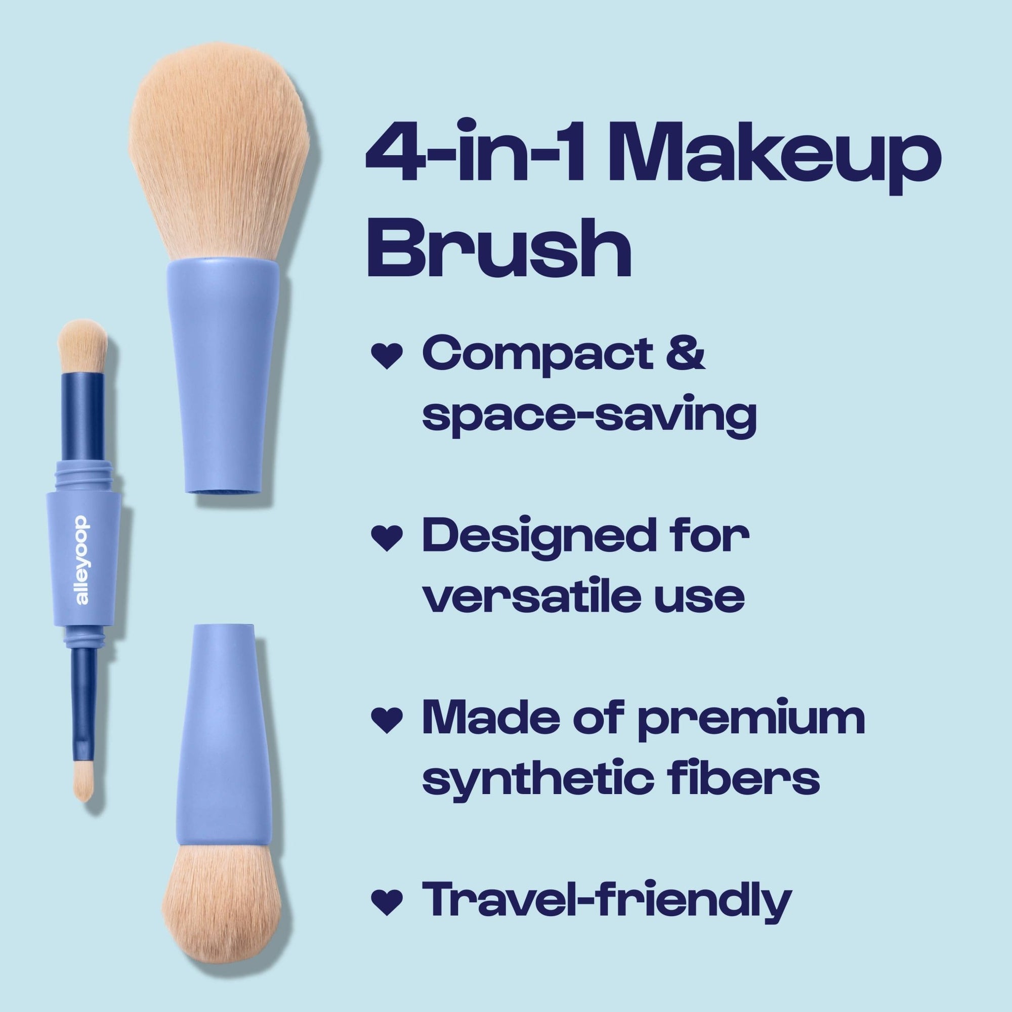 Overachiever 4 - in - 1 Makeup Brush - Box Turtle