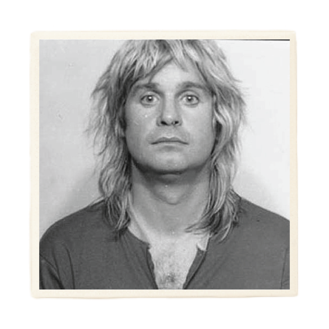 Ozzy Osbourne Mugshot Coaster - Box Turtle