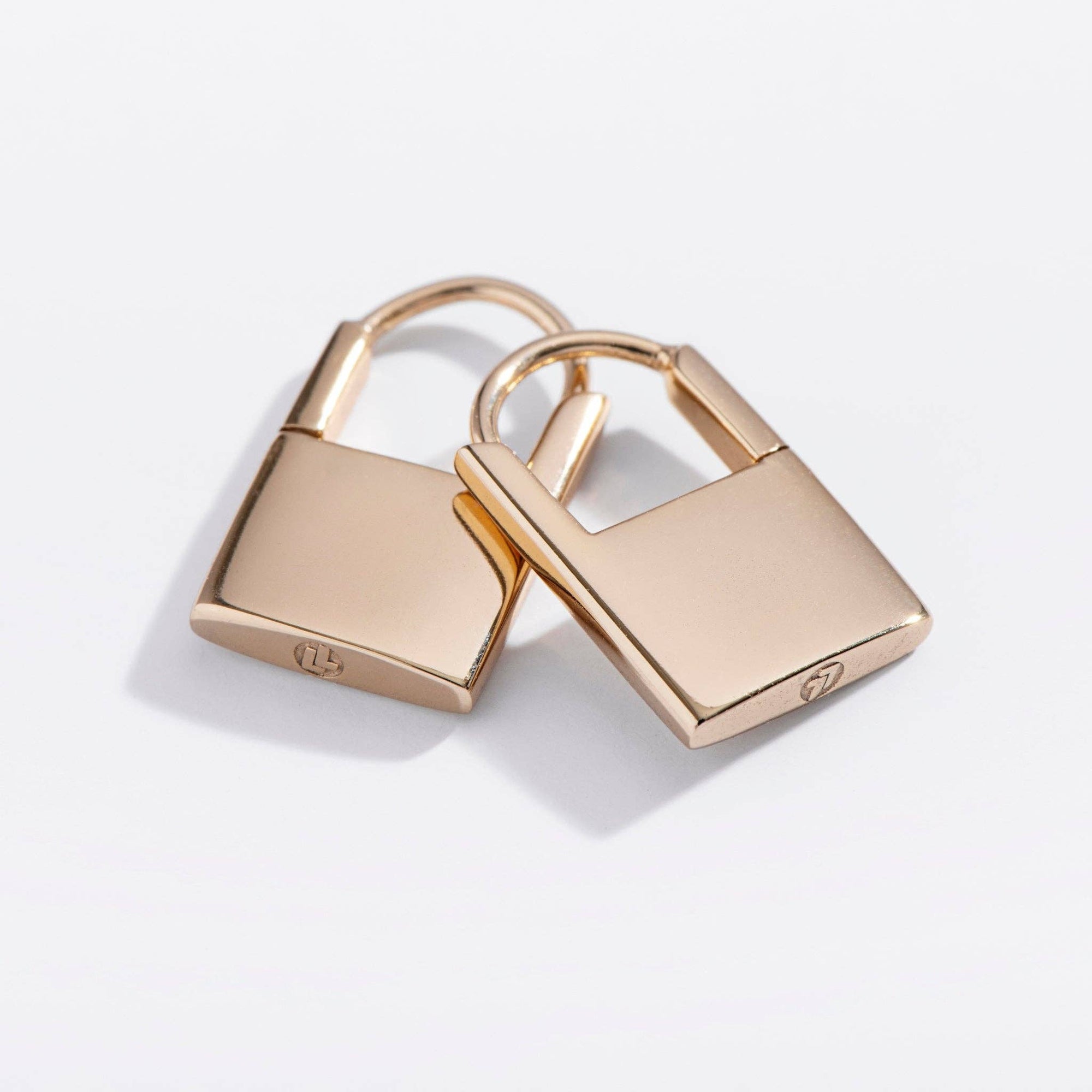 Padlock Huggie Hoops - Box Turtle