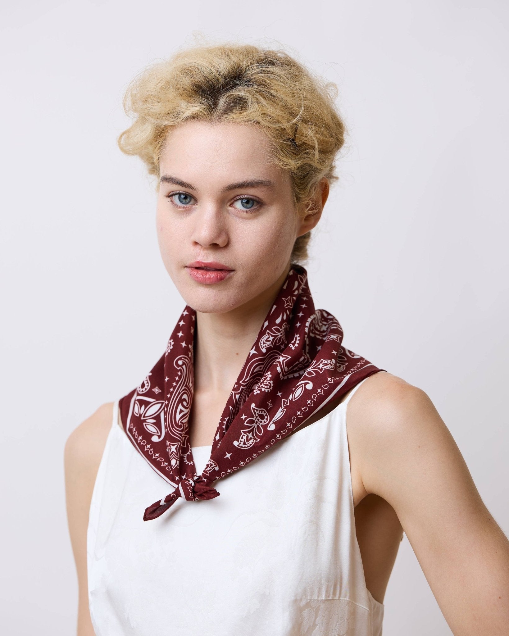 Paisley Silk Bandana Scarf - Box Turtle