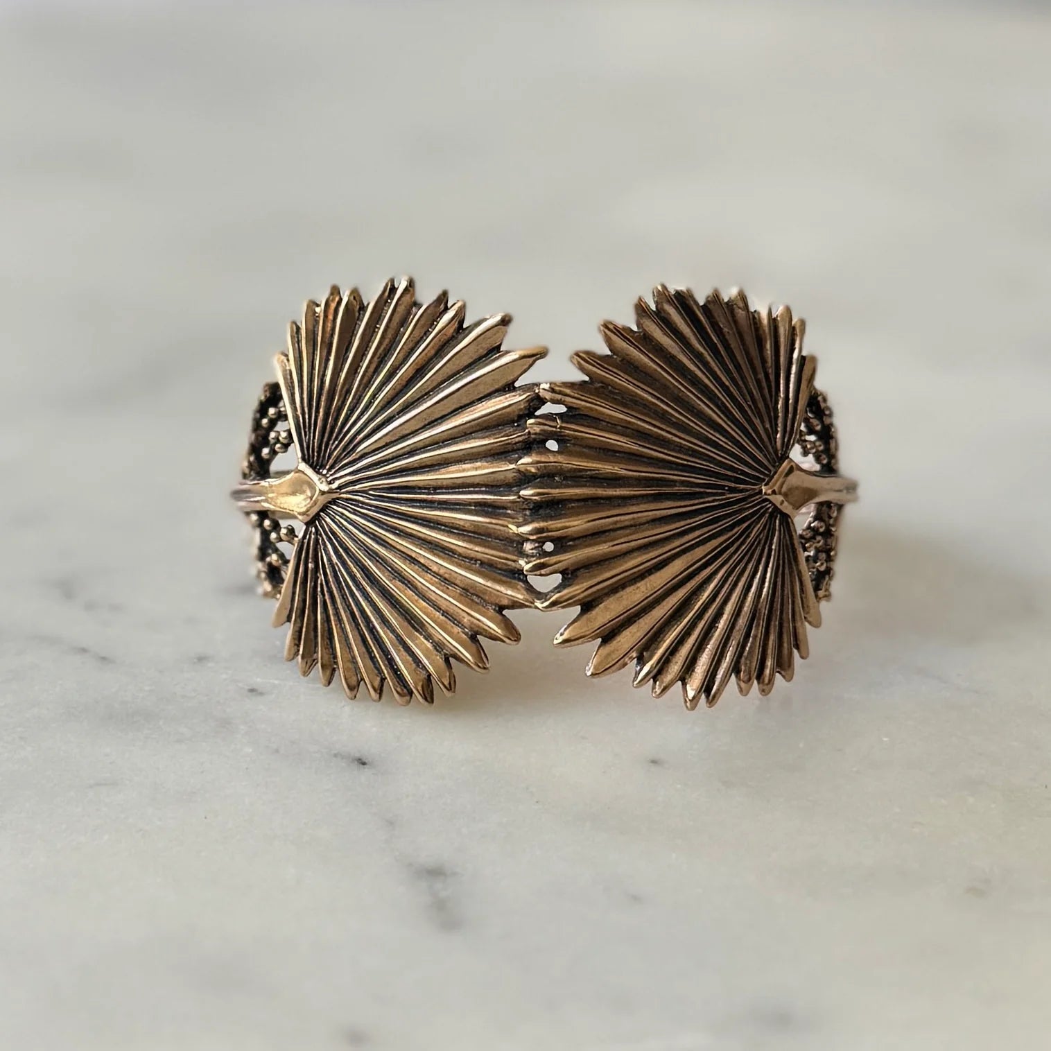Palmetto Leaf Cuff - Box Turtle