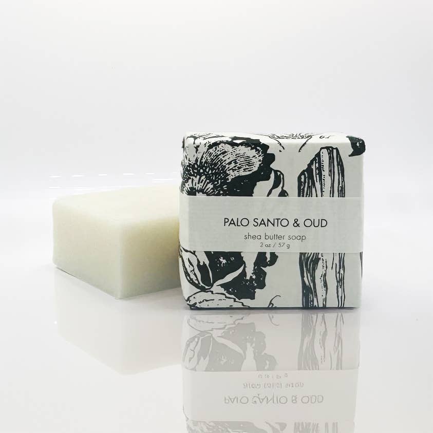Palo Santo & Oud - Petite Shea Butter Guest Soap - Box Turtle