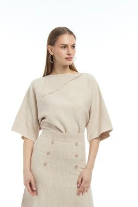 Parchment Babette Knit Top - Box Turtle