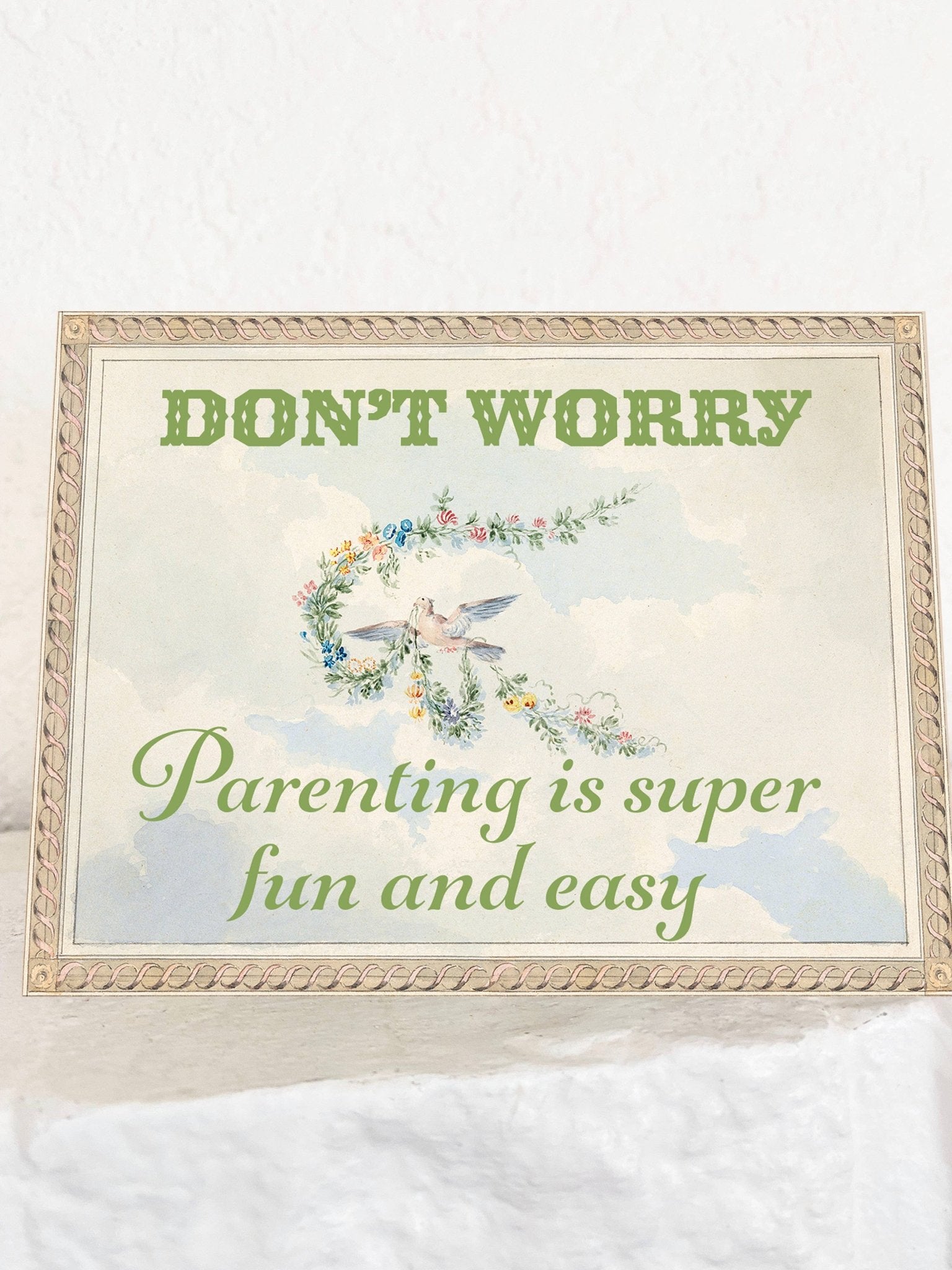 Parenting is Easy and Fun Card - Box Turtle