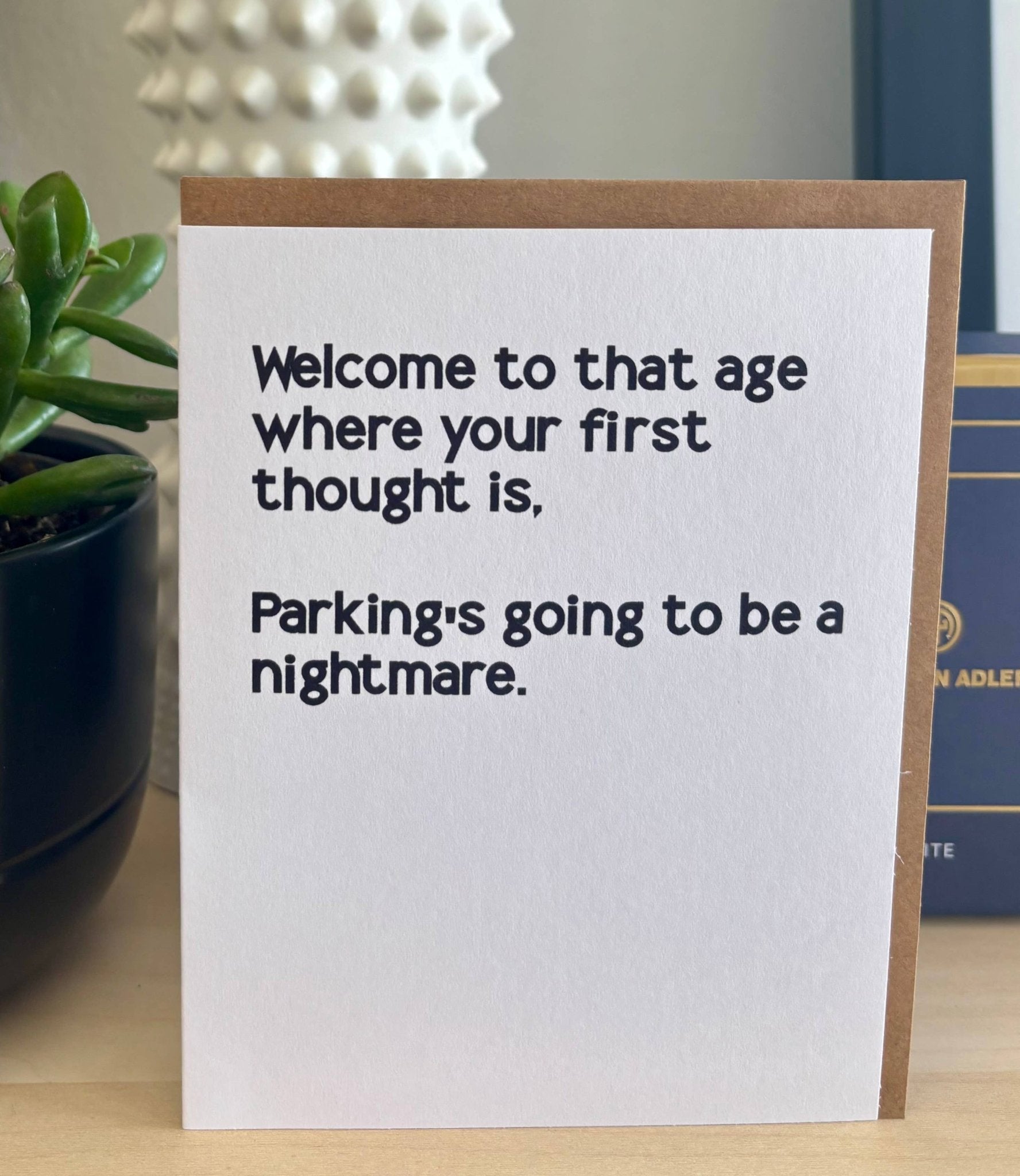Parking Anxiety Funny Birthday Card - Box Turtle