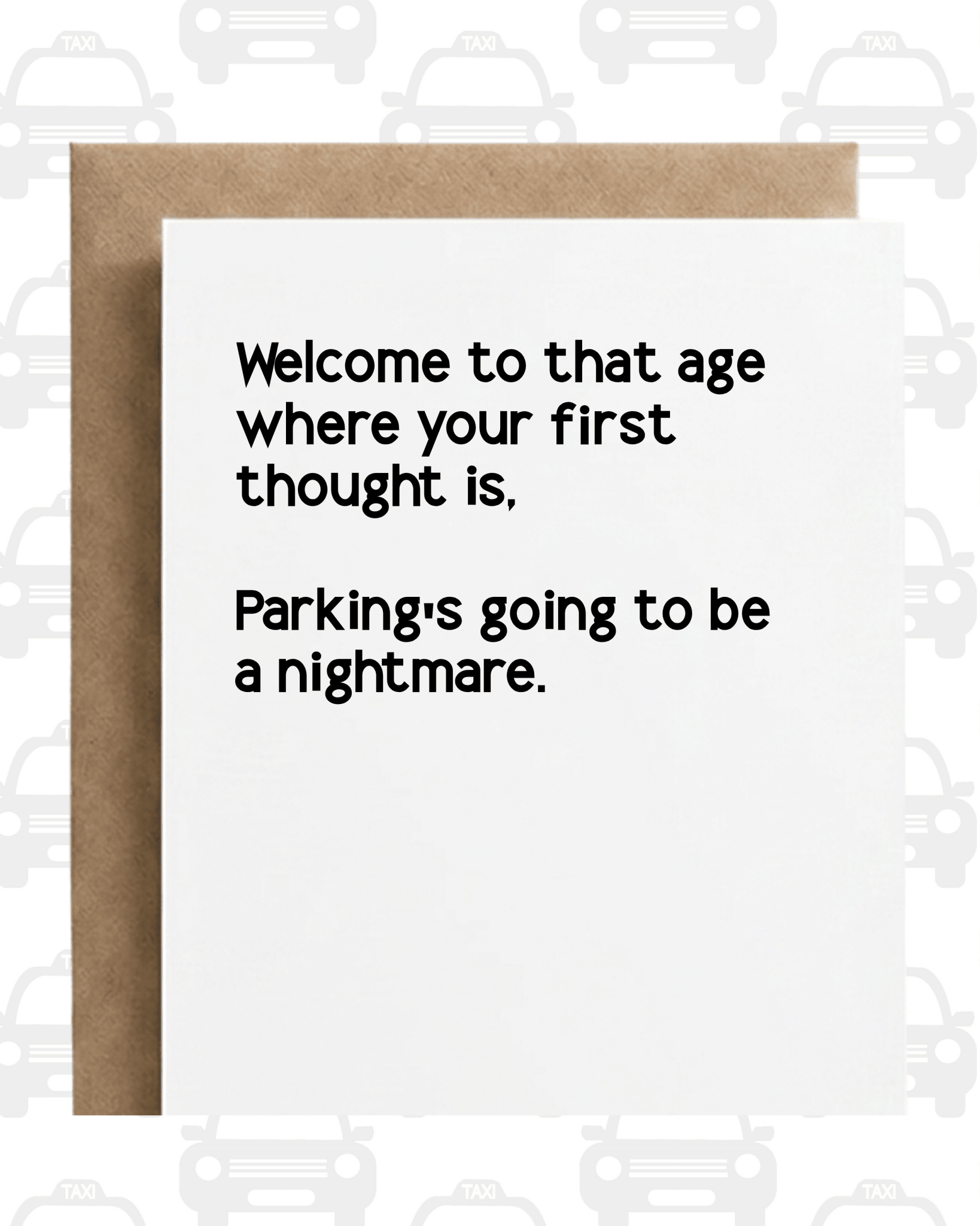 Parking Anxiety Funny Birthday Card - Box Turtle
