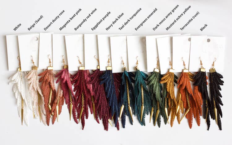 Parrot Earrings - Box Turtle