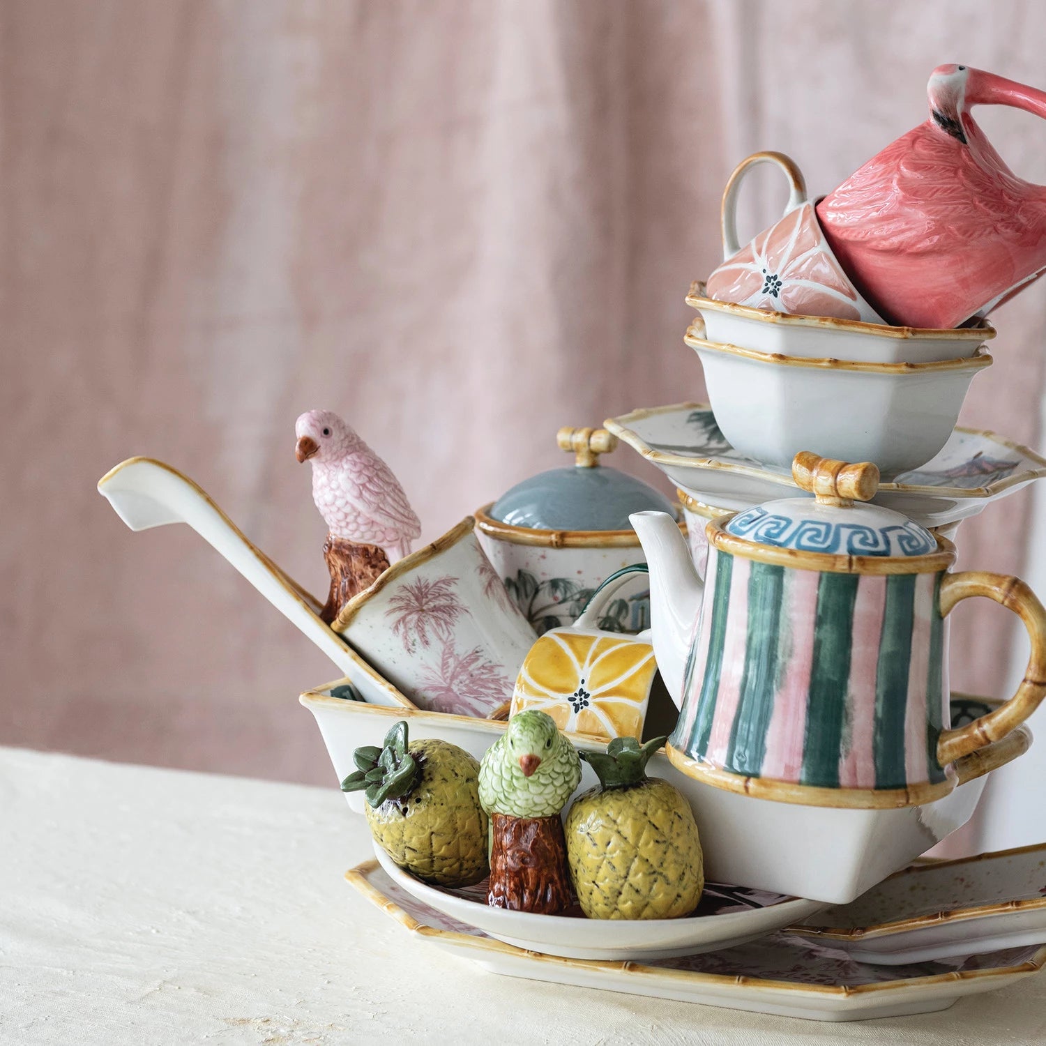 Parrot Salt & Pepper Shakers - Box Turtle