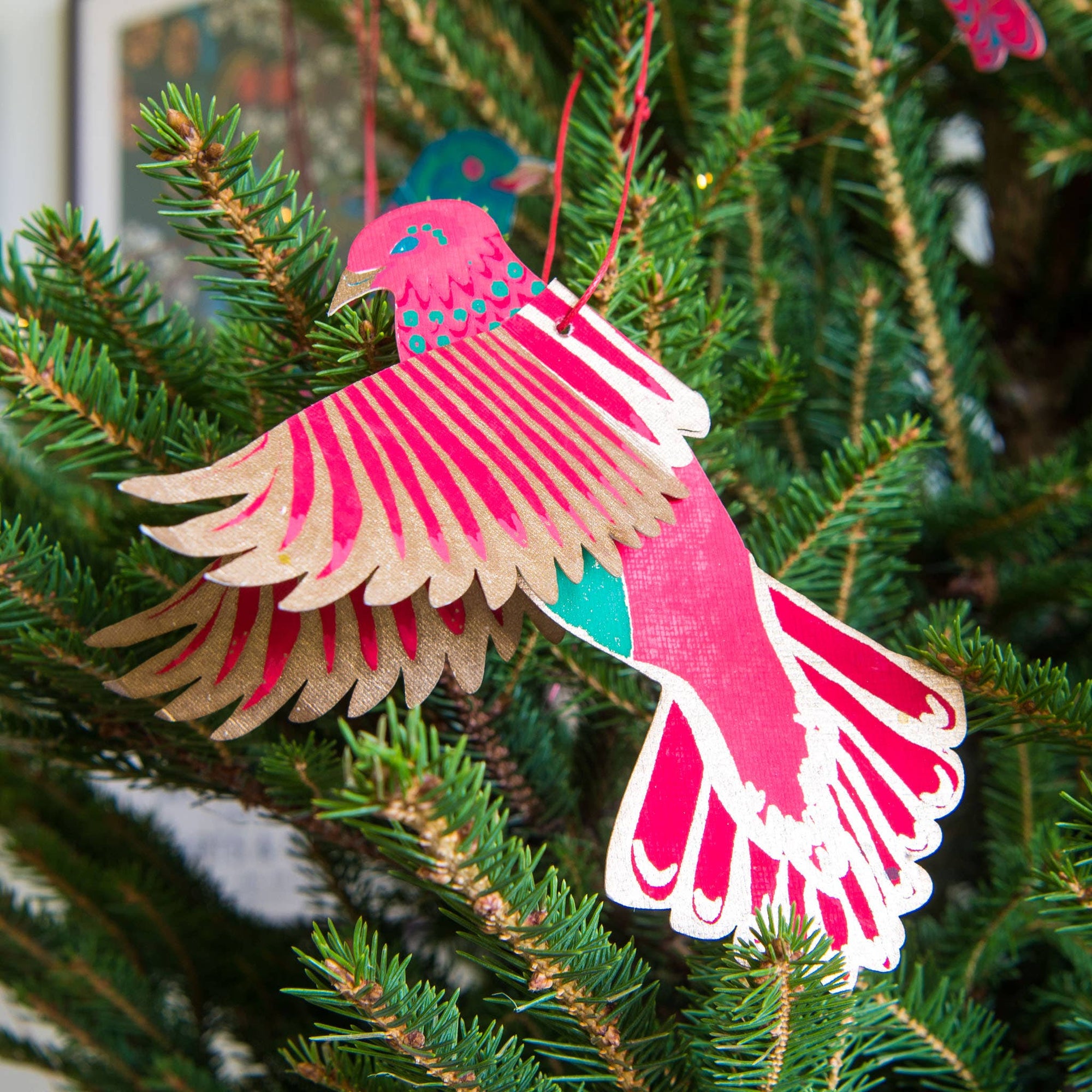 Party Birds Paper Ornaments - Box Turtle