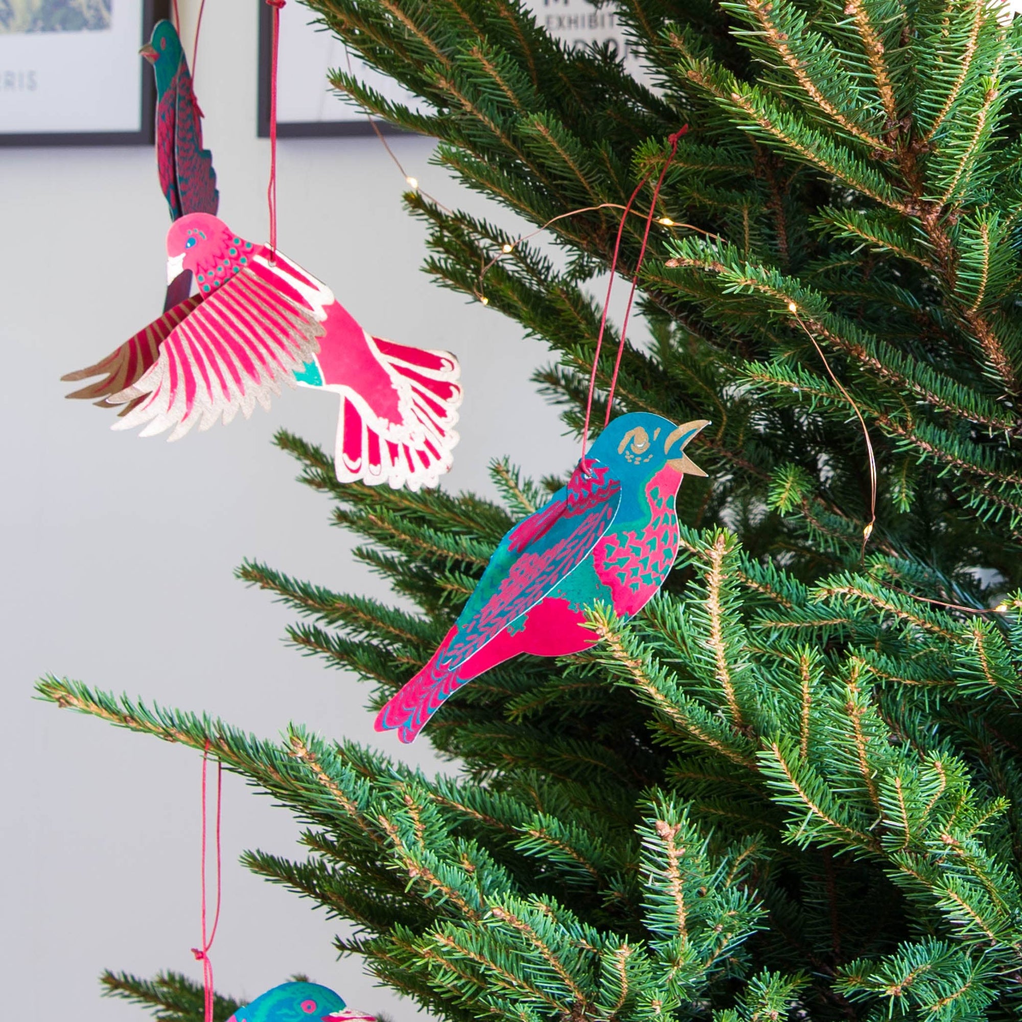 Party Birds Paper Ornaments - Box Turtle