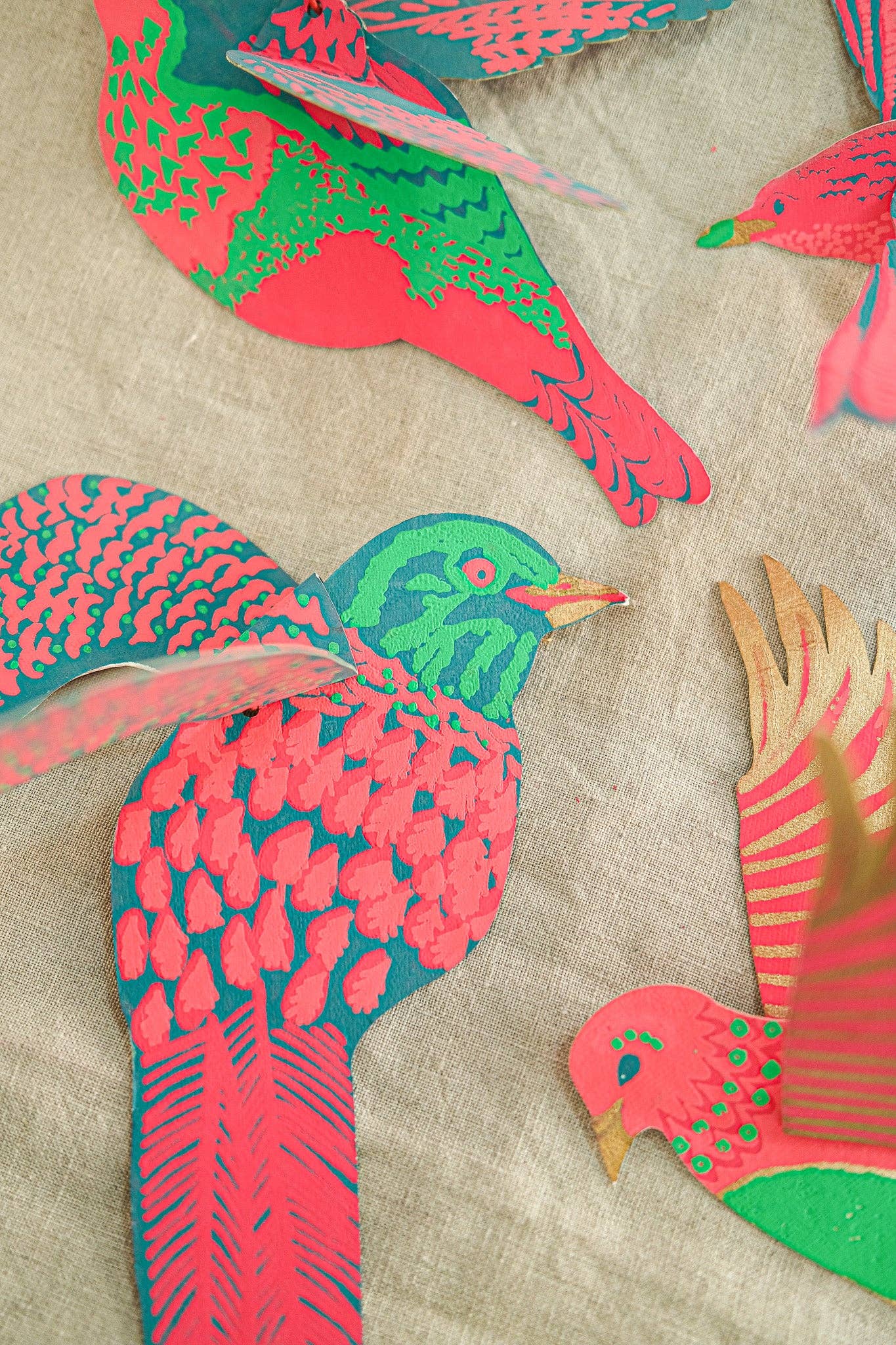 Party Birds Paper Ornaments - Box Turtle