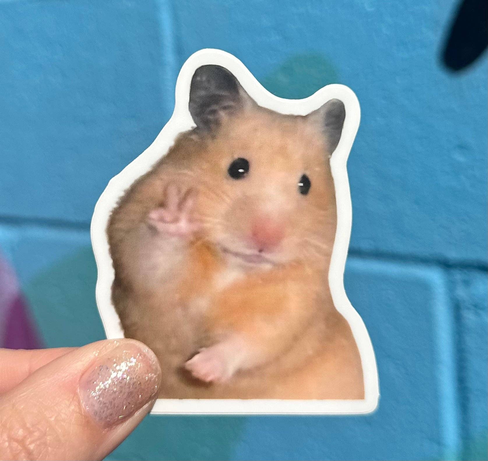 Peace Sign Hamster Sticker - Box Turtle