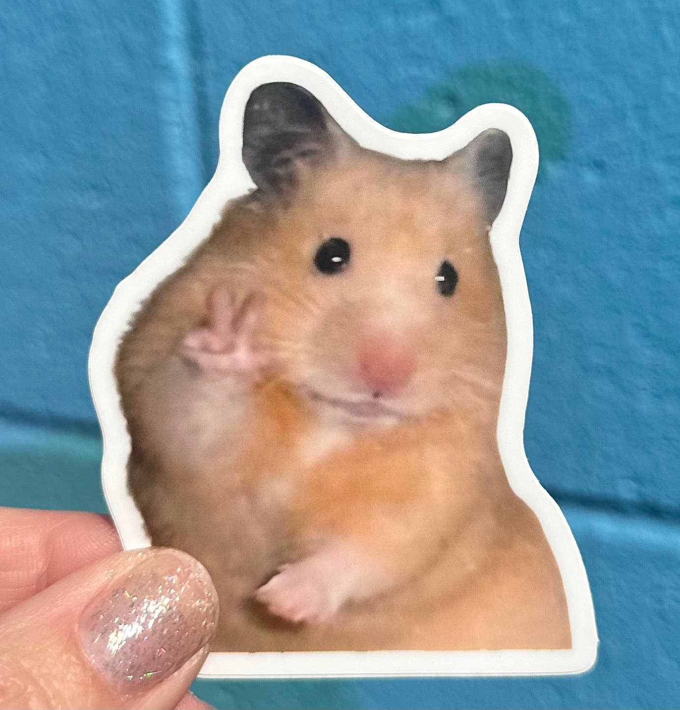 Peace Sign Hamster Sticker - Box Turtle