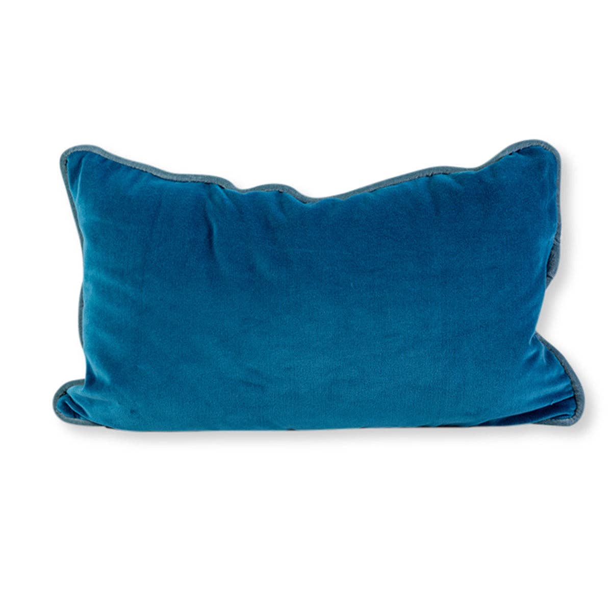 Peacock + Aqua Charliss Velvet Lumbar Pillow - Box Turtle