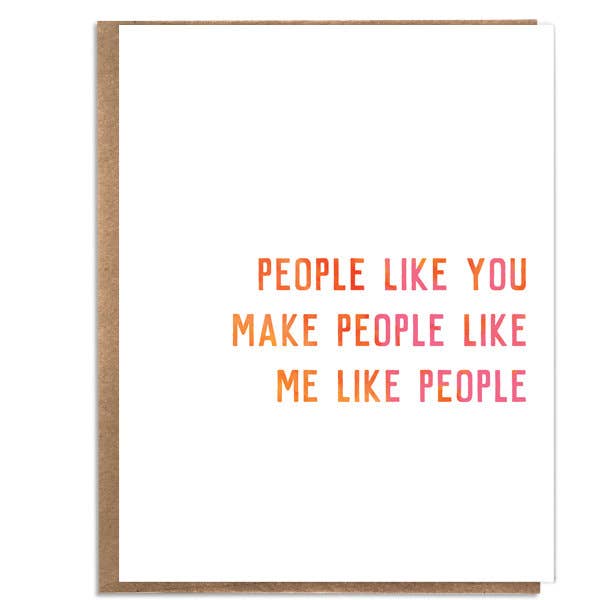 People Like You Card - Box Turtle