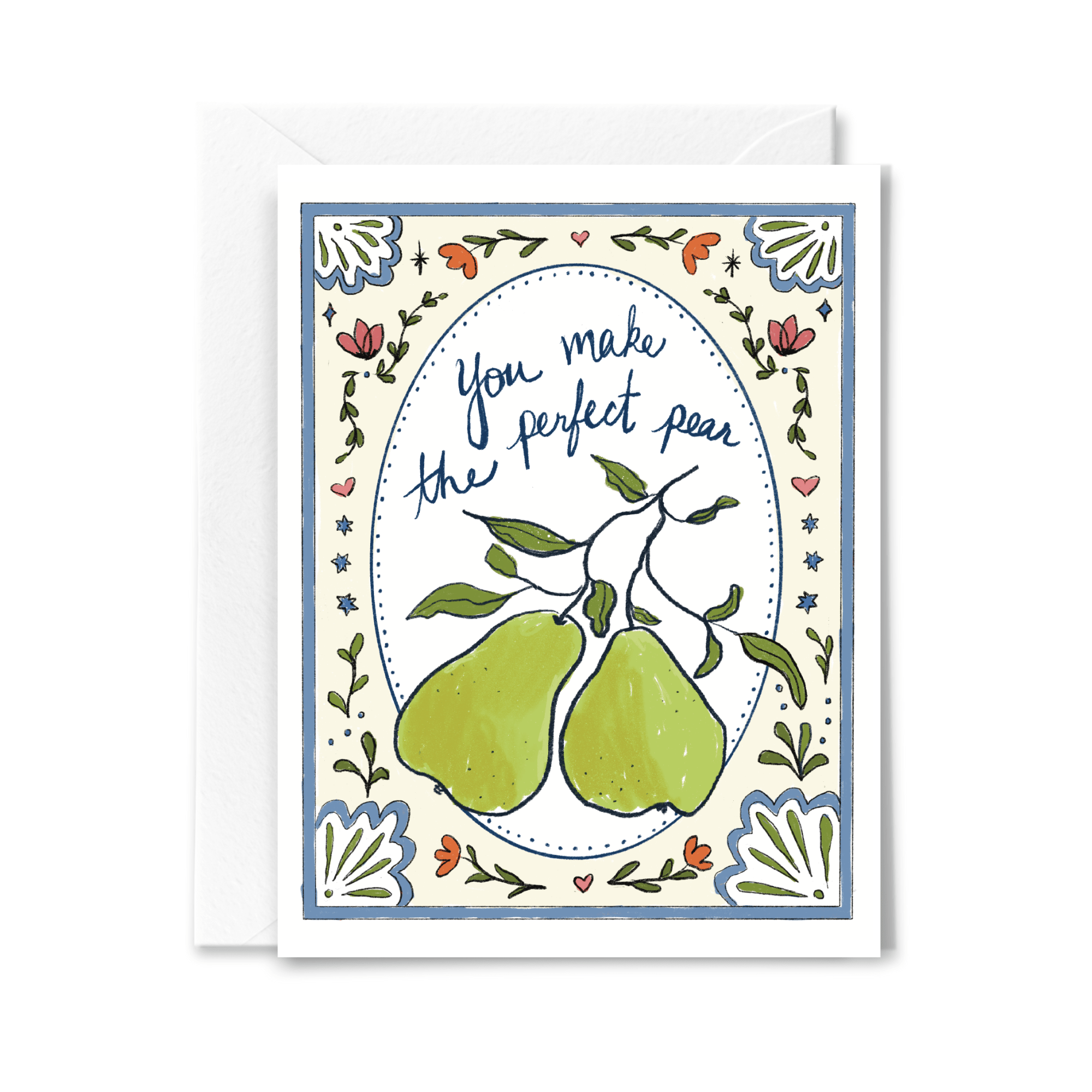 Perfect Pear Card - Box Turtle
