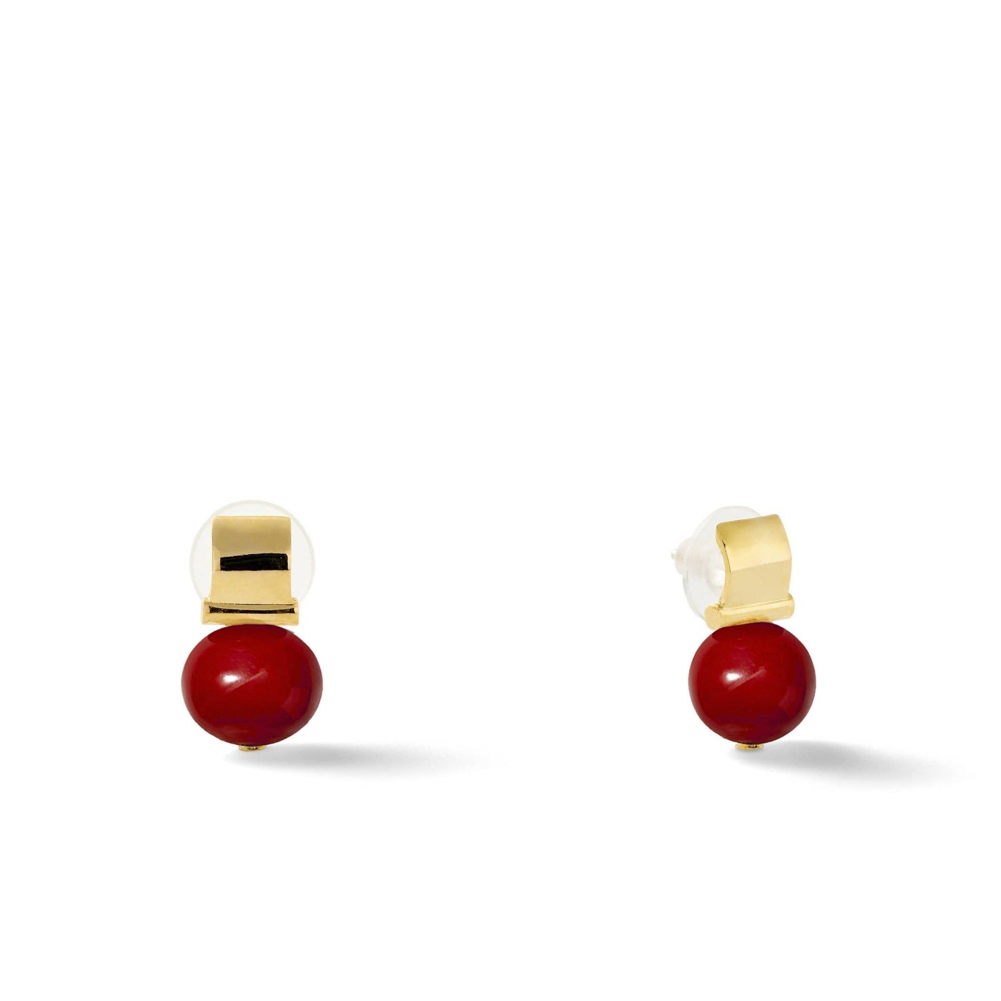 Petite and Smooth Pebble Pearl Post - Baby - Box Turtle