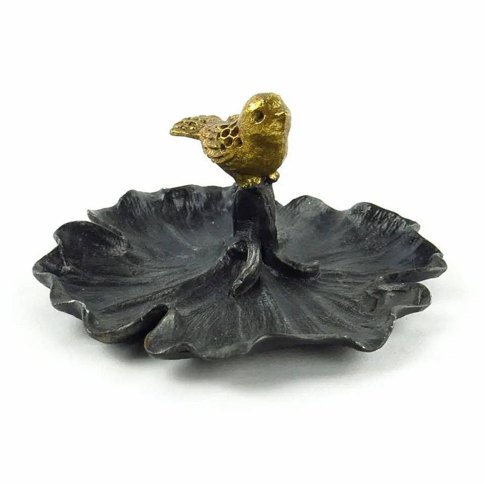 Pewter Bird Jewelry Tray - Box Turtle
