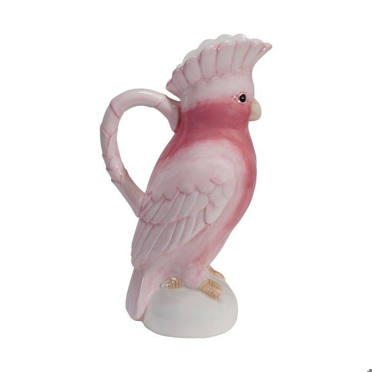 Pink Cockatoo Ceramic Pitcher - Box Turtle