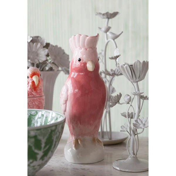Pink Cockatoo Ceramic Pitcher - Box Turtle