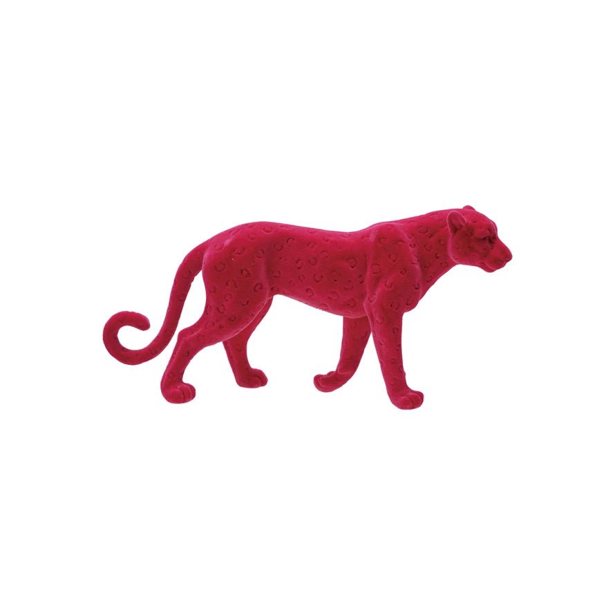 Pink Flocked Resin Cheetah - Box Turtle