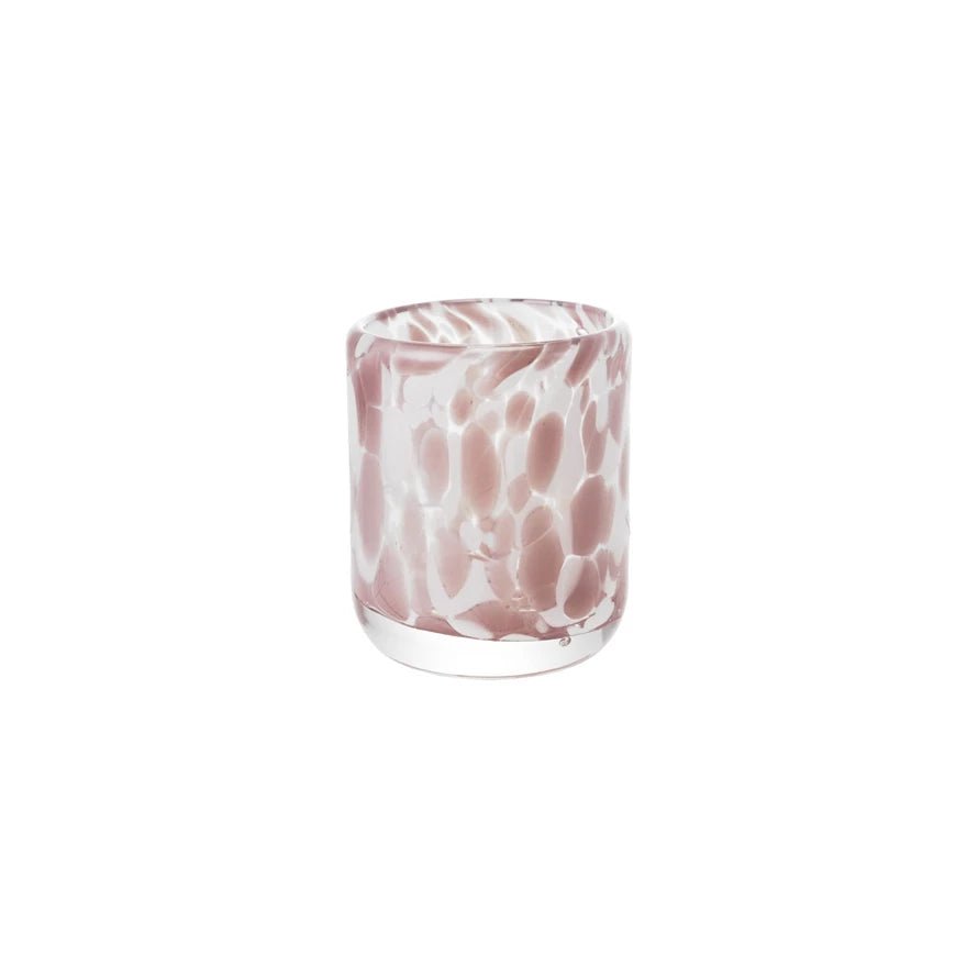 Pink Hand - Blown Confetti Shot Glass - Box Turtle