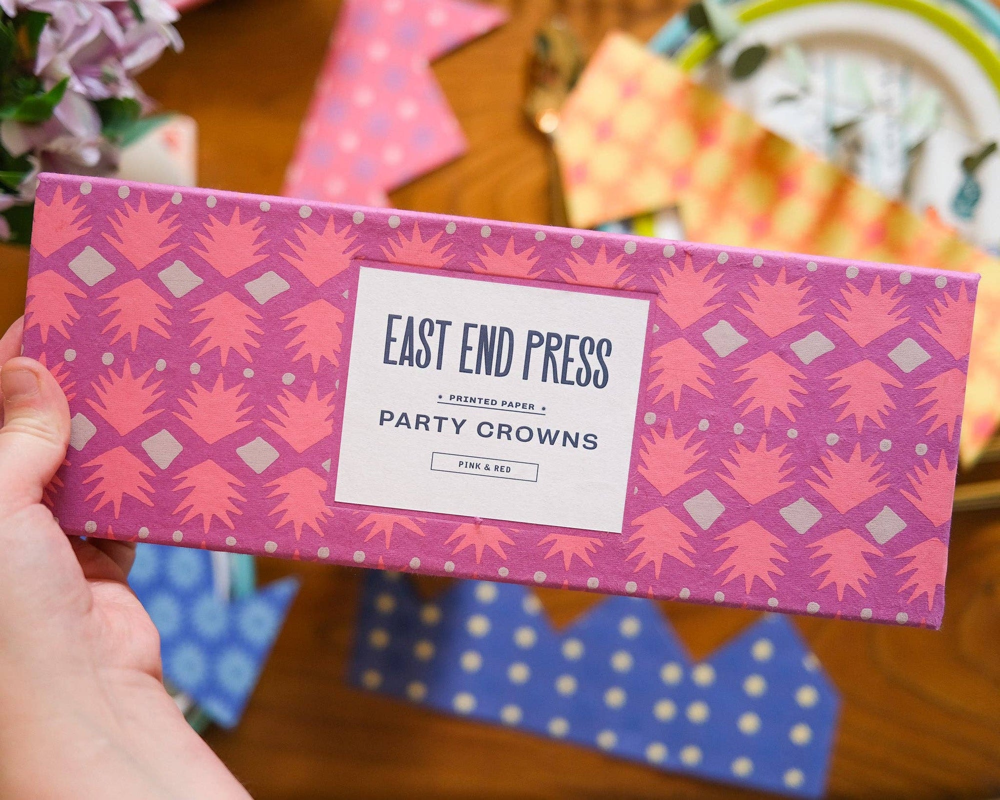 Pink Paper Crowns - Box Turtle