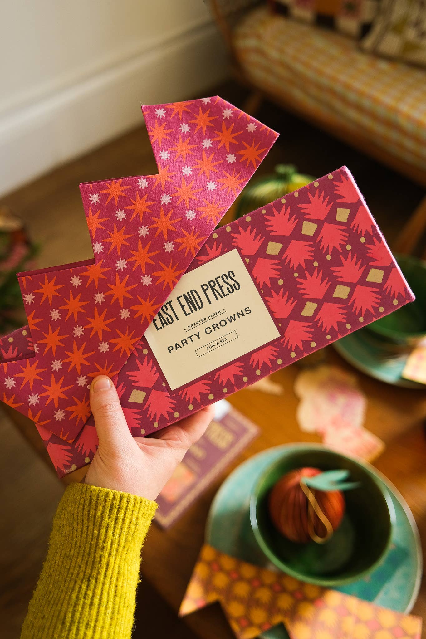 Pink Paper Crowns - Box Turtle