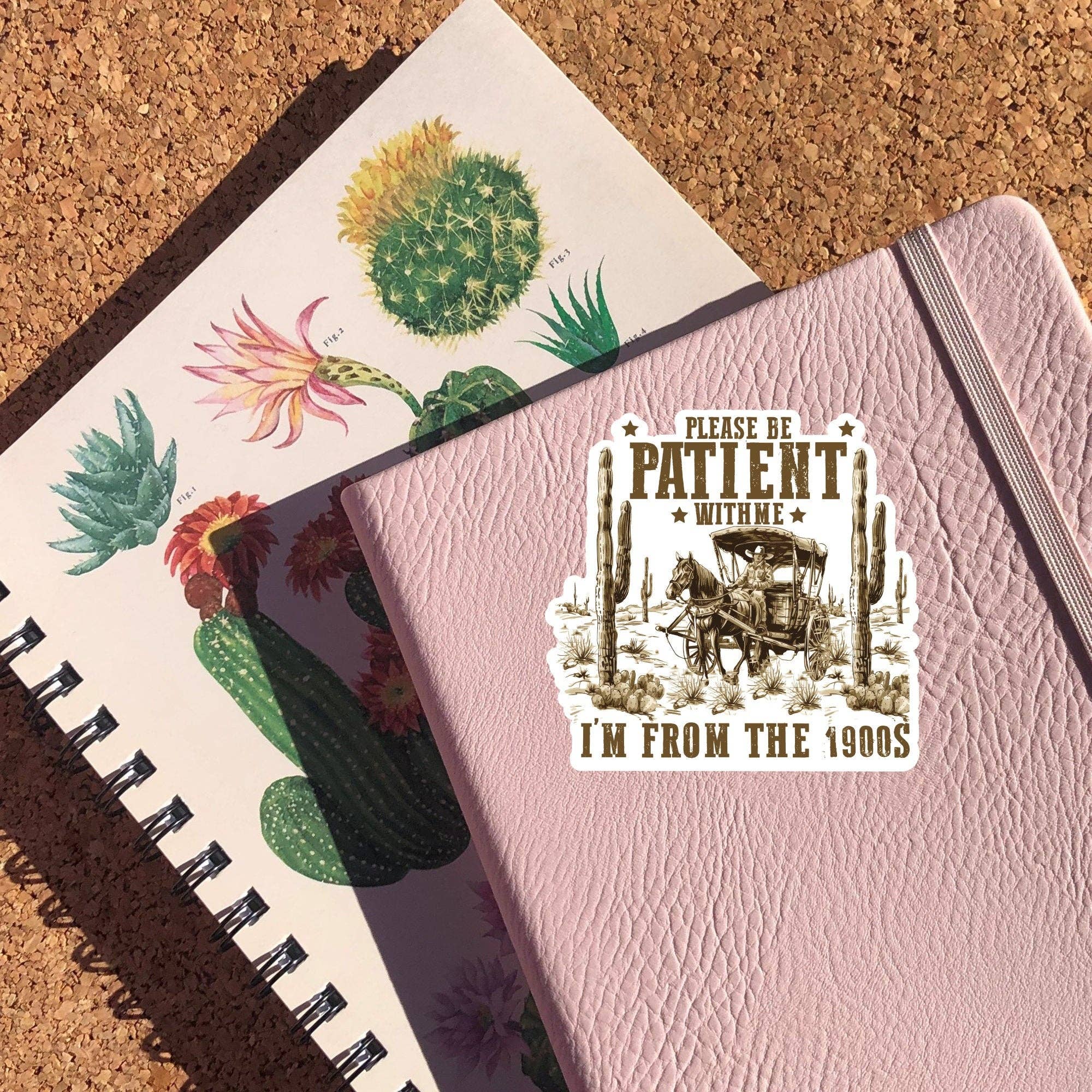Please Be Patient With Me I'm From The 1900's Sticker - Box Turtle