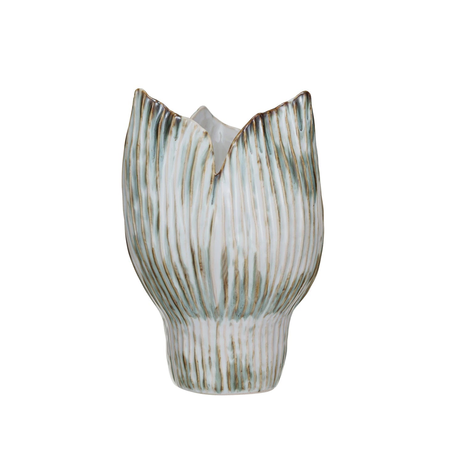Pleated Sculptural Vase - Box Turtle