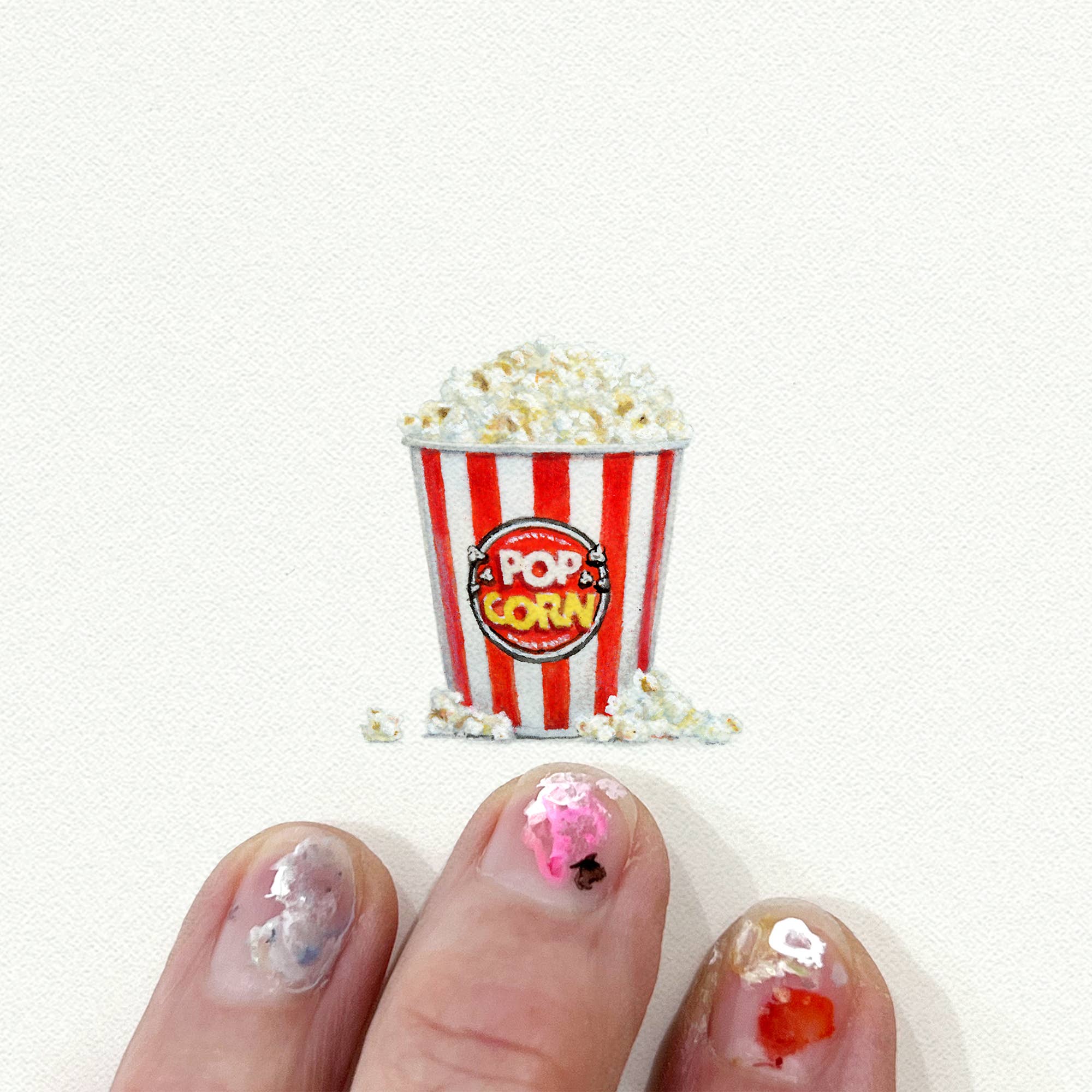 Popcorn Miniature Watercolor Print - Box Turtle