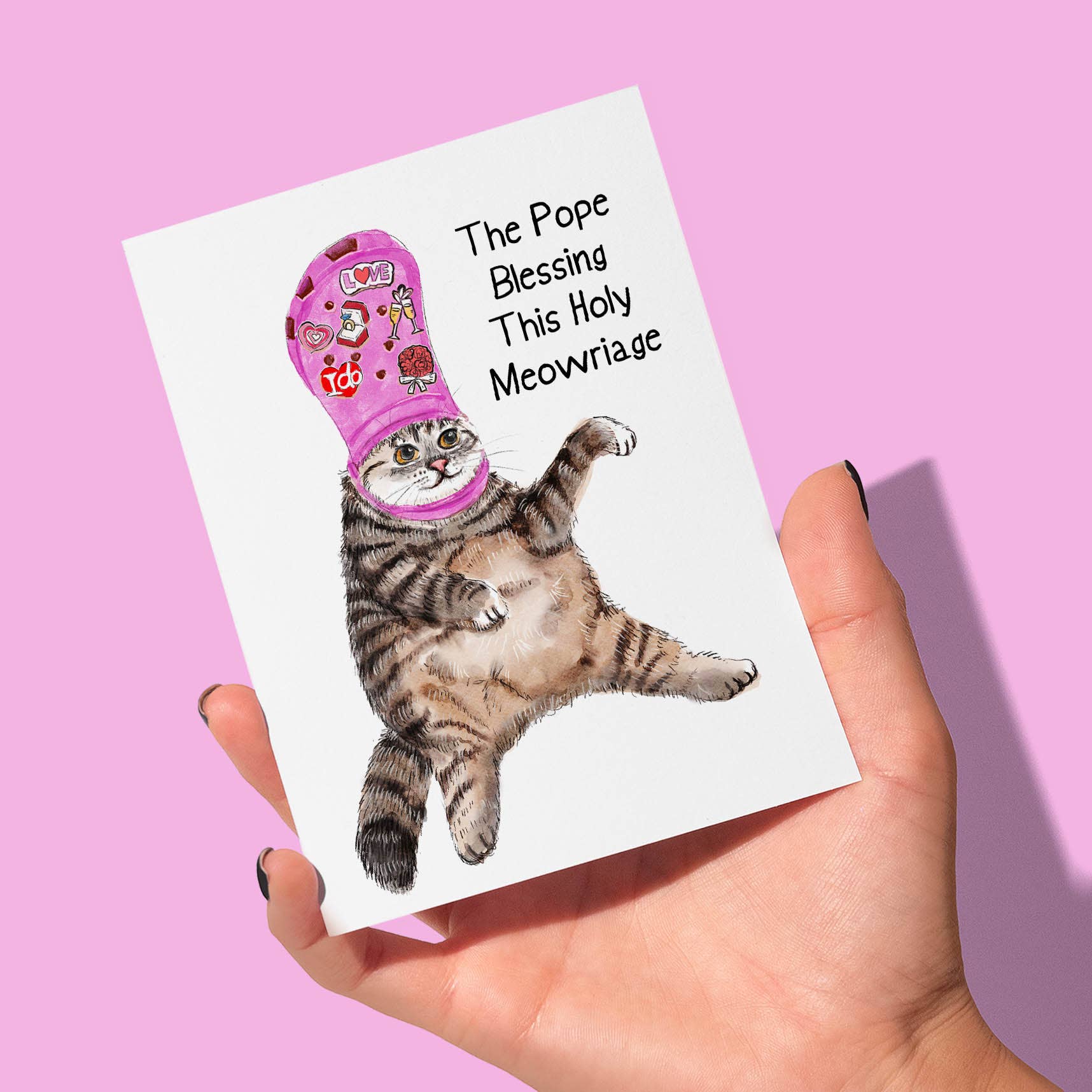 Pope Blessing Marriage - Funny Wedding Card - Box Turtle