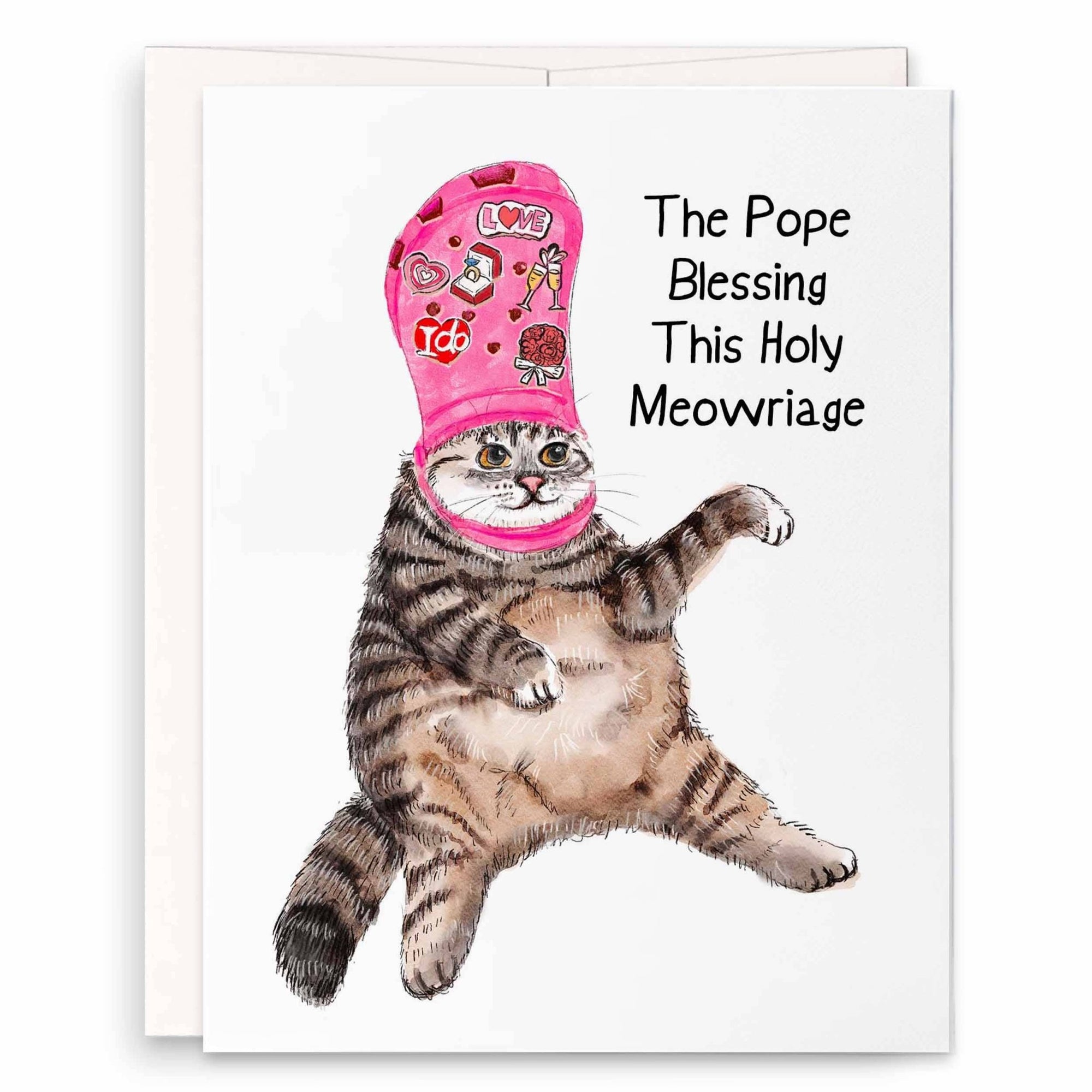 Pope Blessing Marriage - Funny Wedding Card - Box Turtle