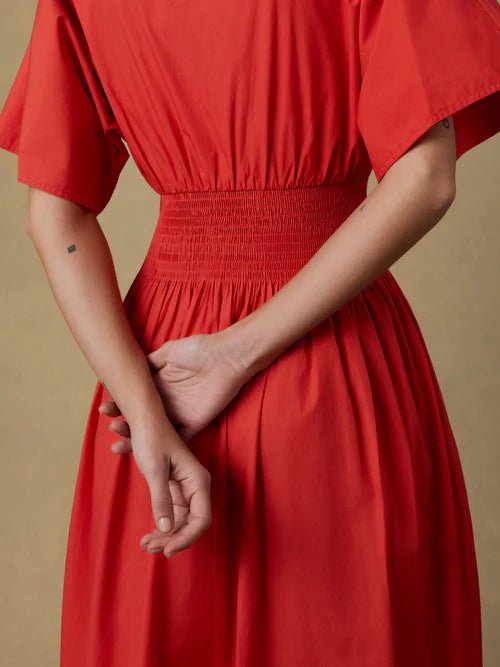 Poppy Coastal Poplin Elia Dress - Box Turtle
