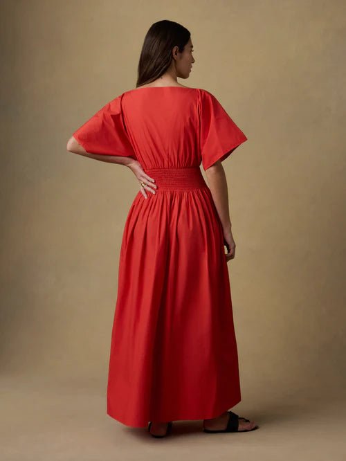 Poppy Coastal Poplin Elia Dress - Box Turtle
