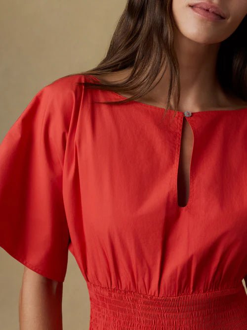 Poppy Coastal Poplin Elia Dress - Box Turtle