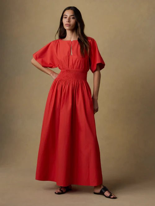 Poppy Coastal Poplin Elia Dress - Box Turtle