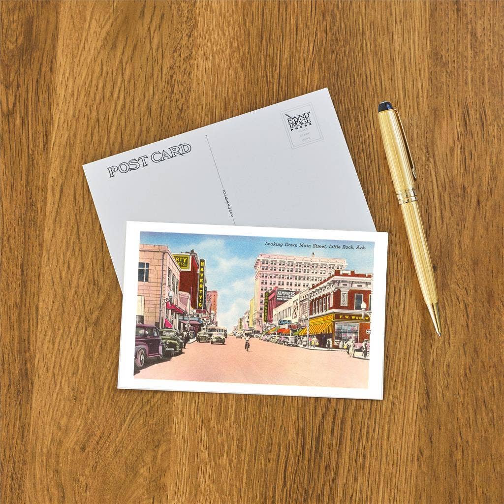 Postcard - Downtown, Little Rock - Box Turtle