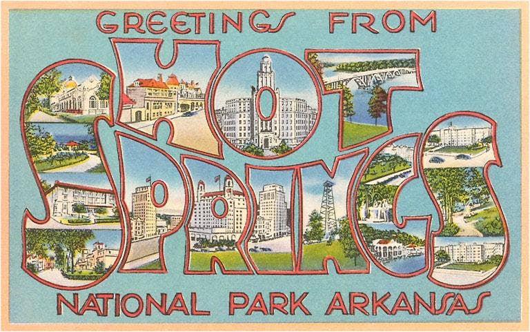 Postcard - Greetings from Hot Springs - Box Turtle