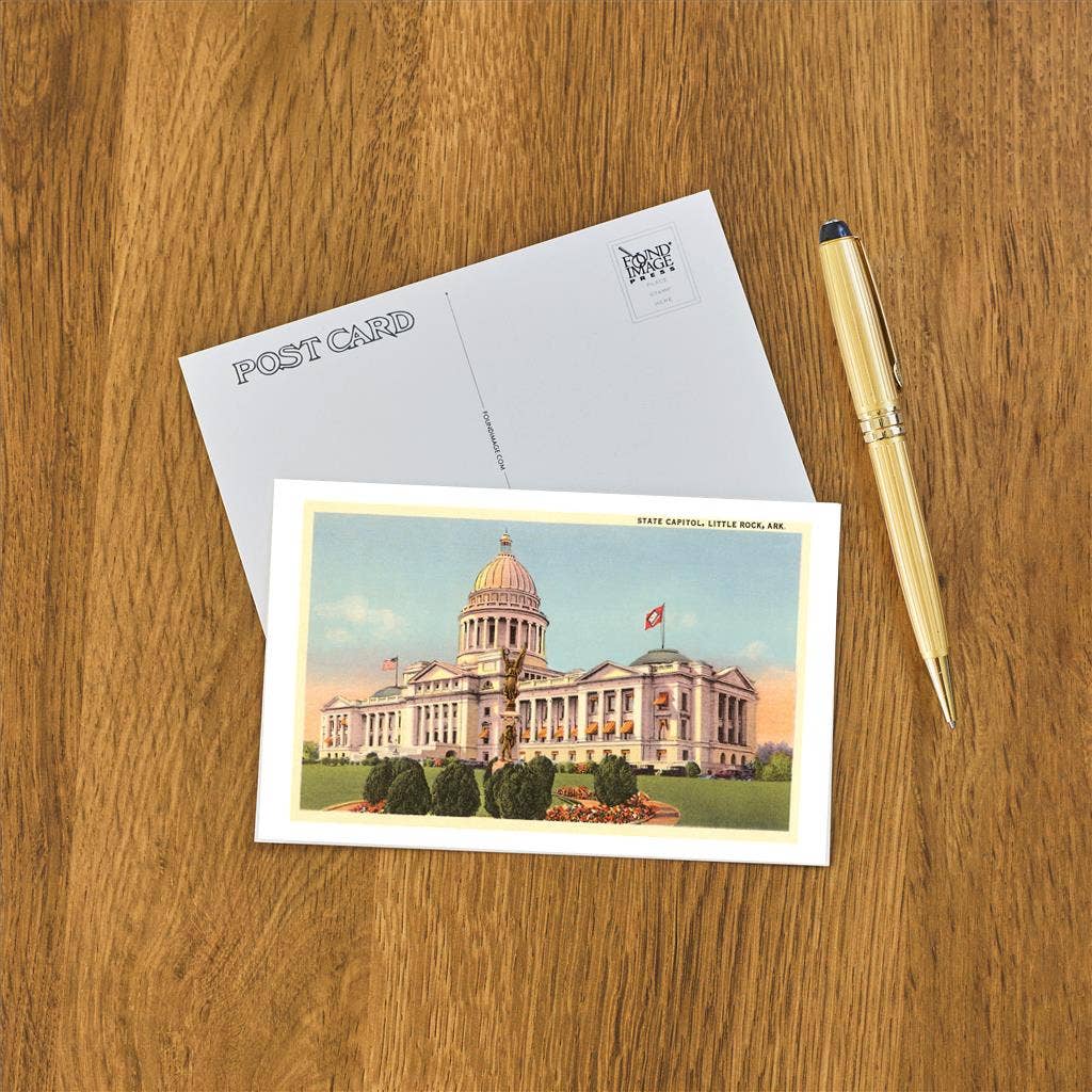 Postcard - State Capitol, Little Rock - Box Turtle