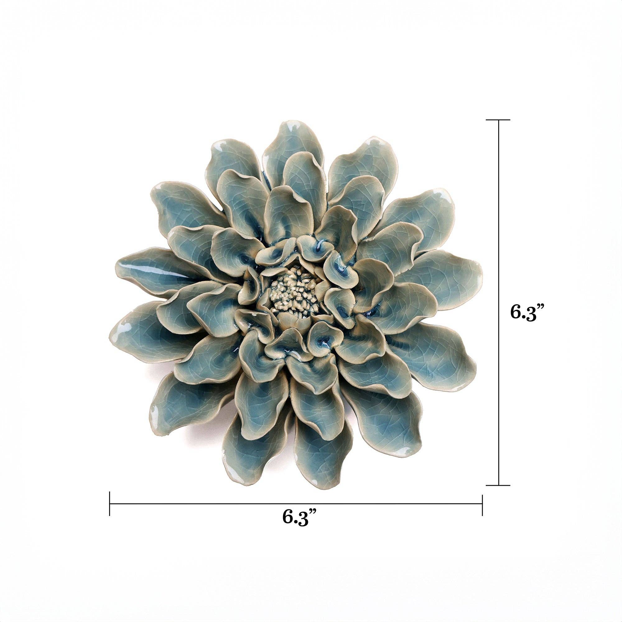 Powder Blue Aphrodite Dahlia Flower Decor - Box Turtle