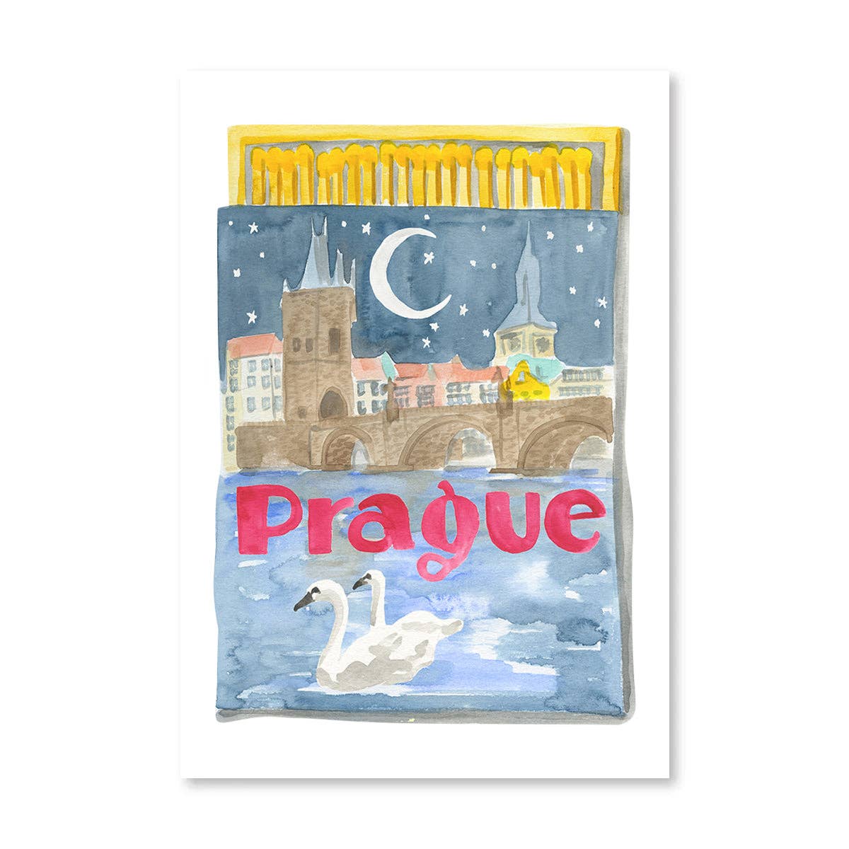 Prague Matchbook Print - Box Turtle