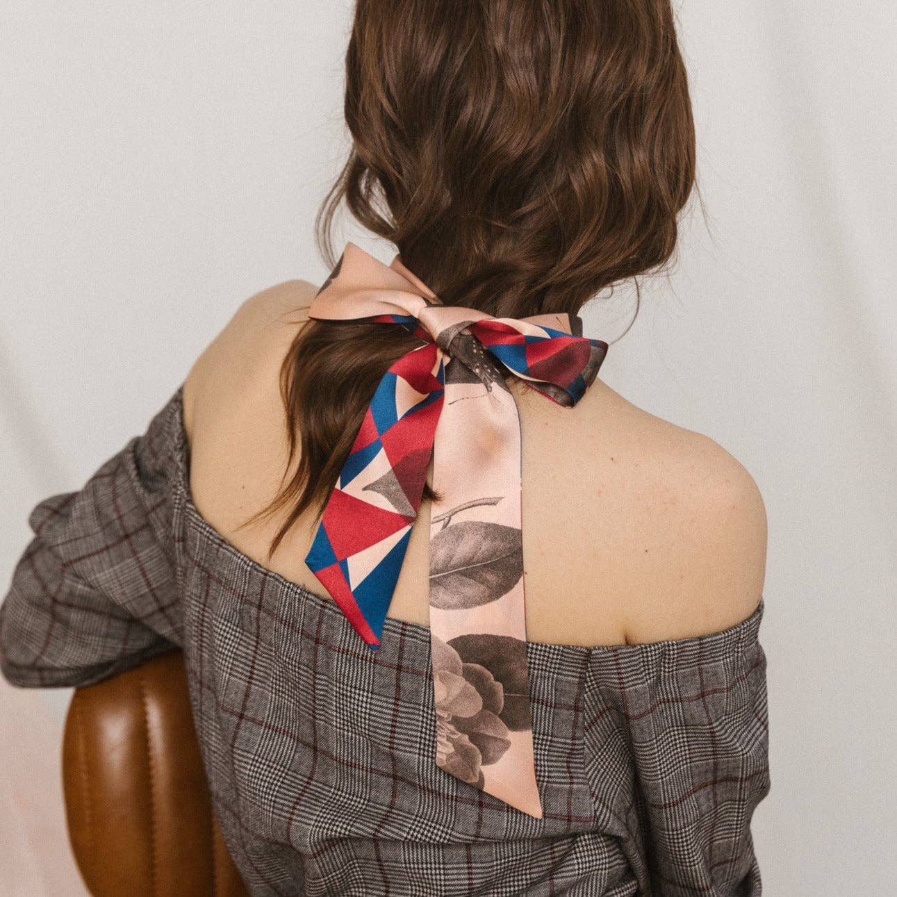 Prism Silk Skinny Scarf - Box Turtle