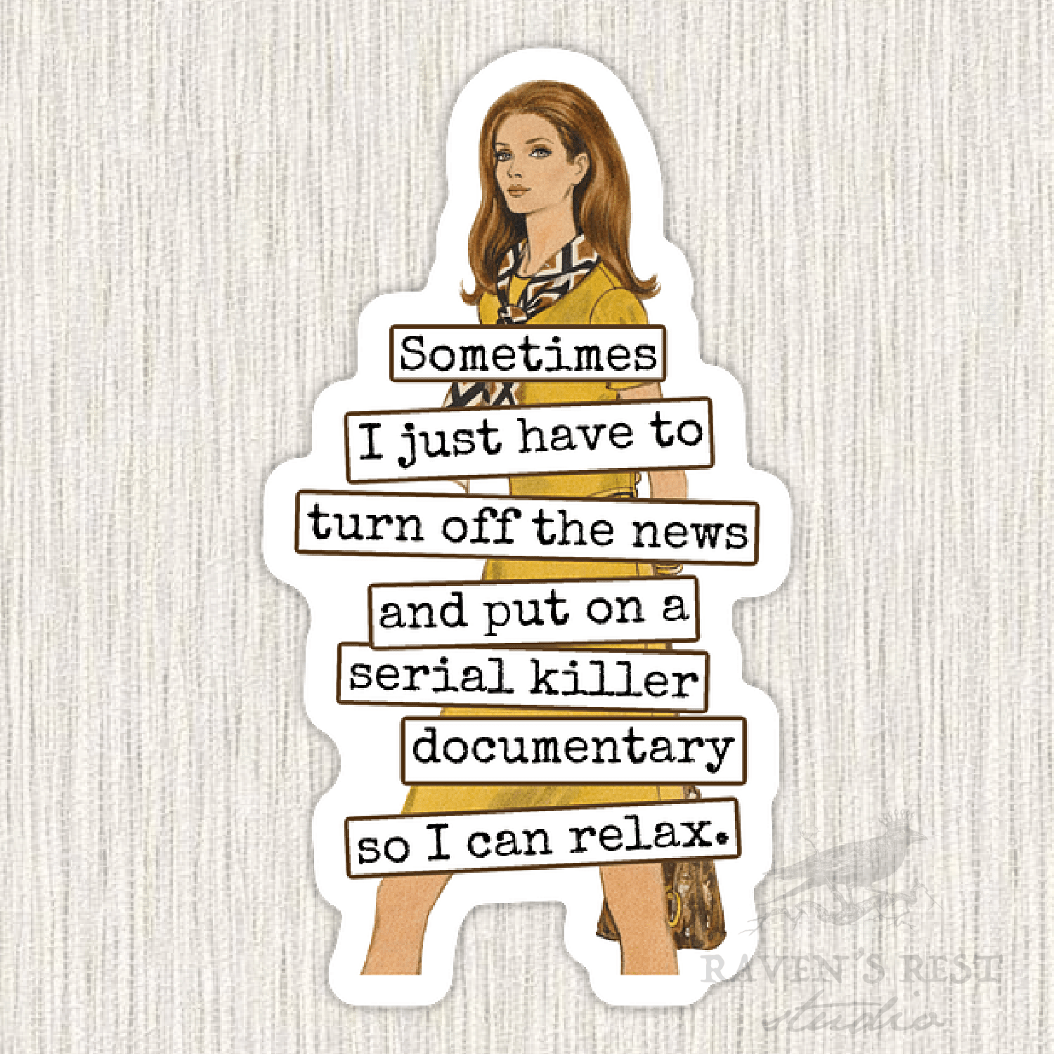 Put On A Serial Killer Documentary Sticker - Box Turtle