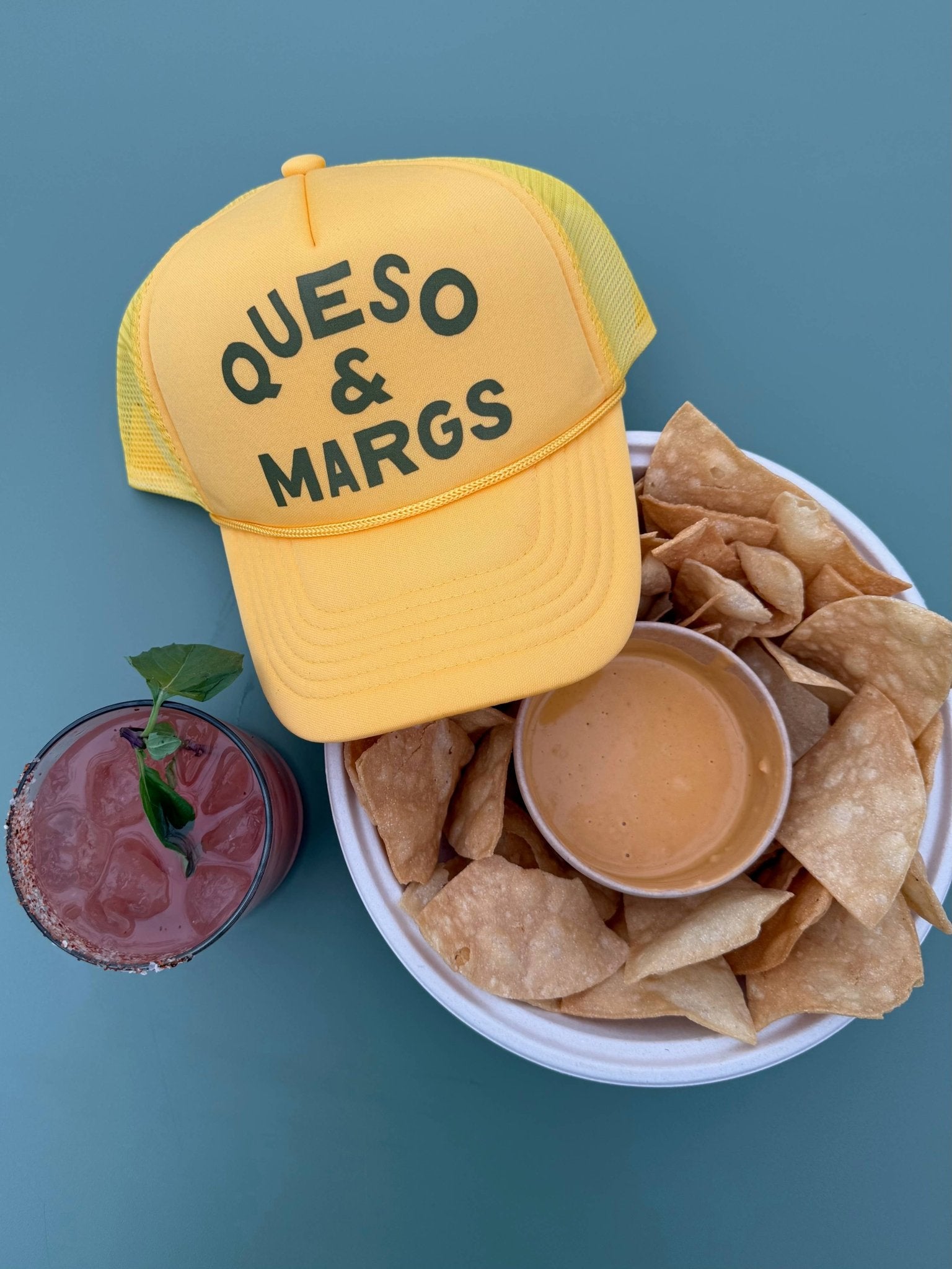 Queso & Margs Trucker Hat - Box Turtle