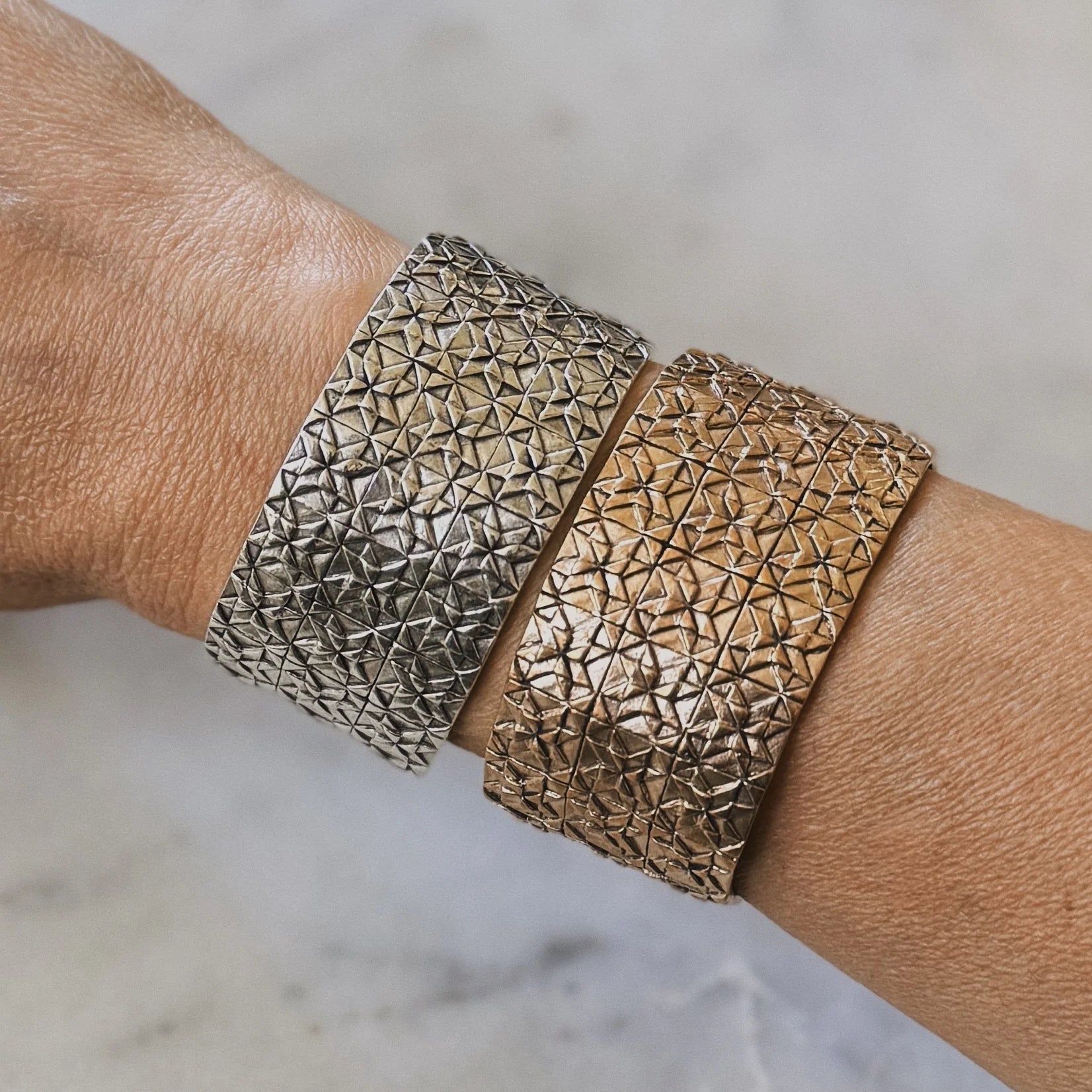 Quilt Square Cuff - Box Turtle