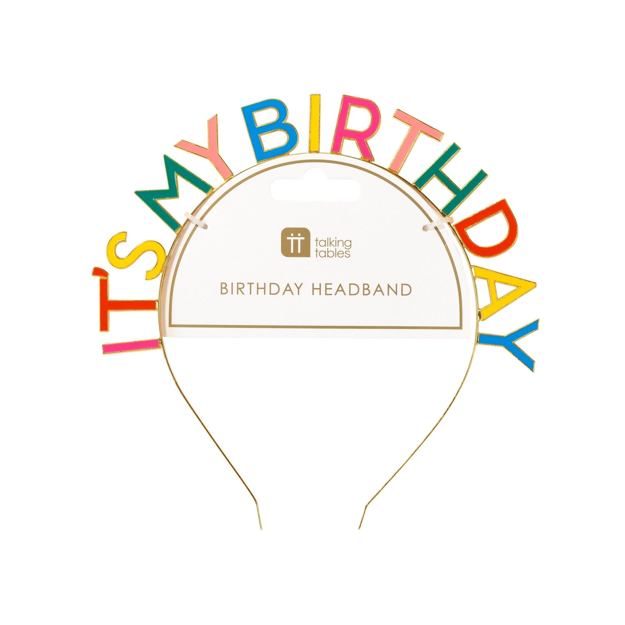 Rainbow Birthday Headband - Box Turtle