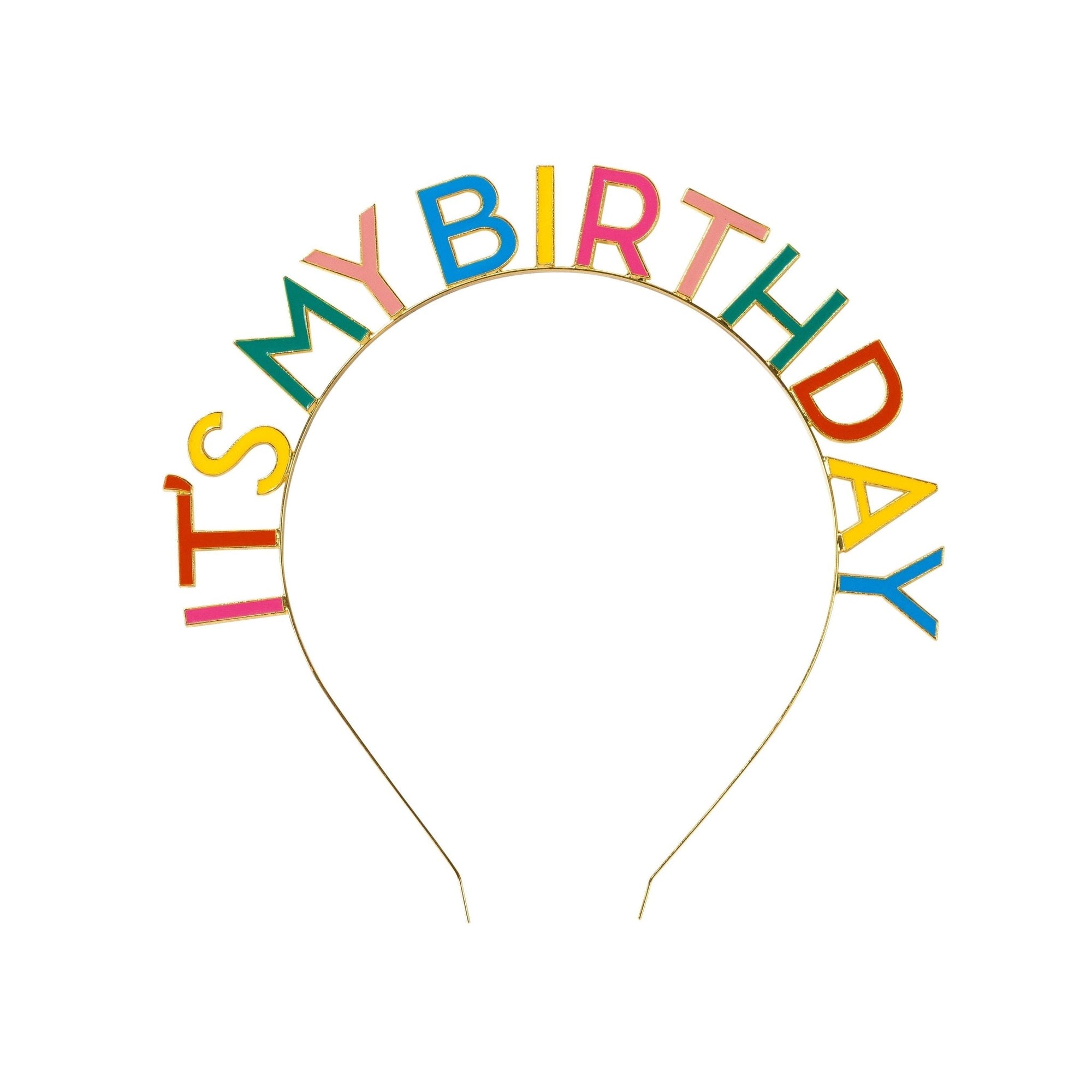 Rainbow Birthday Headband - Box Turtle
